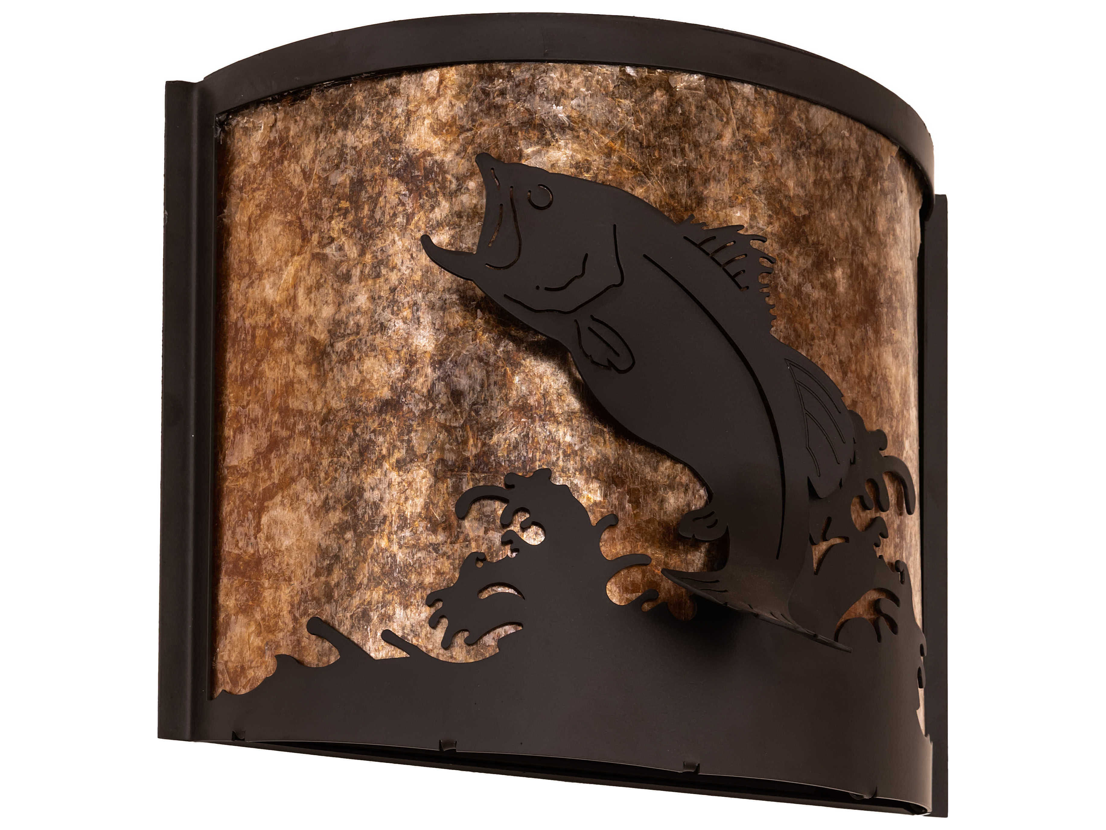 Meyda Leaping Bass 1 - Light Rustic Lodge Outdoor Wall Light