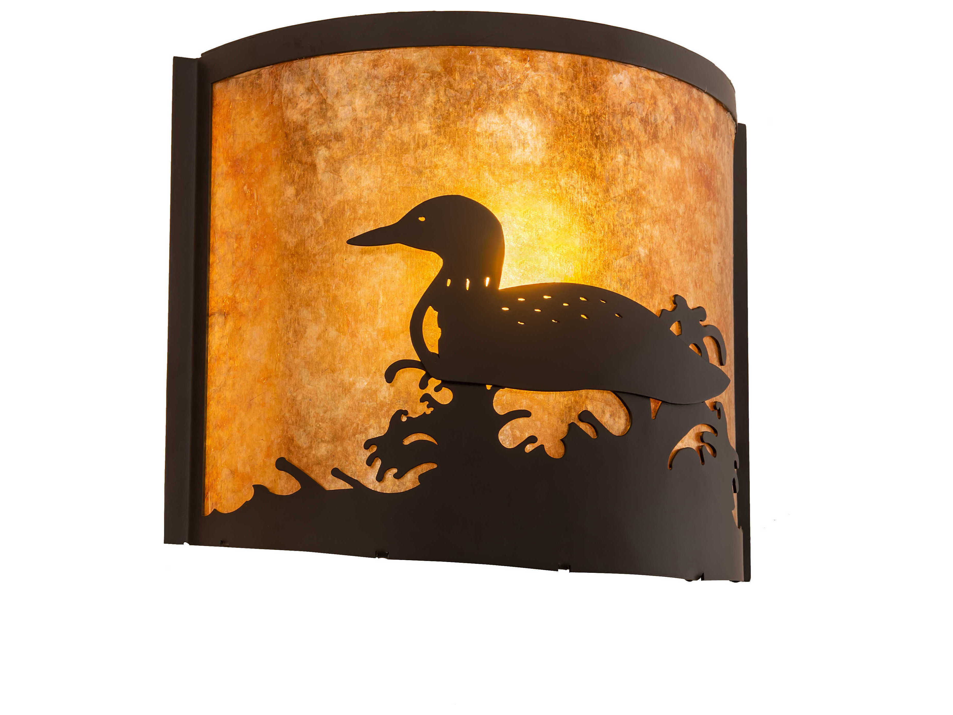 Meyda Loon 1-Light Oil Rubbed Bronze Brown Wall Sconce