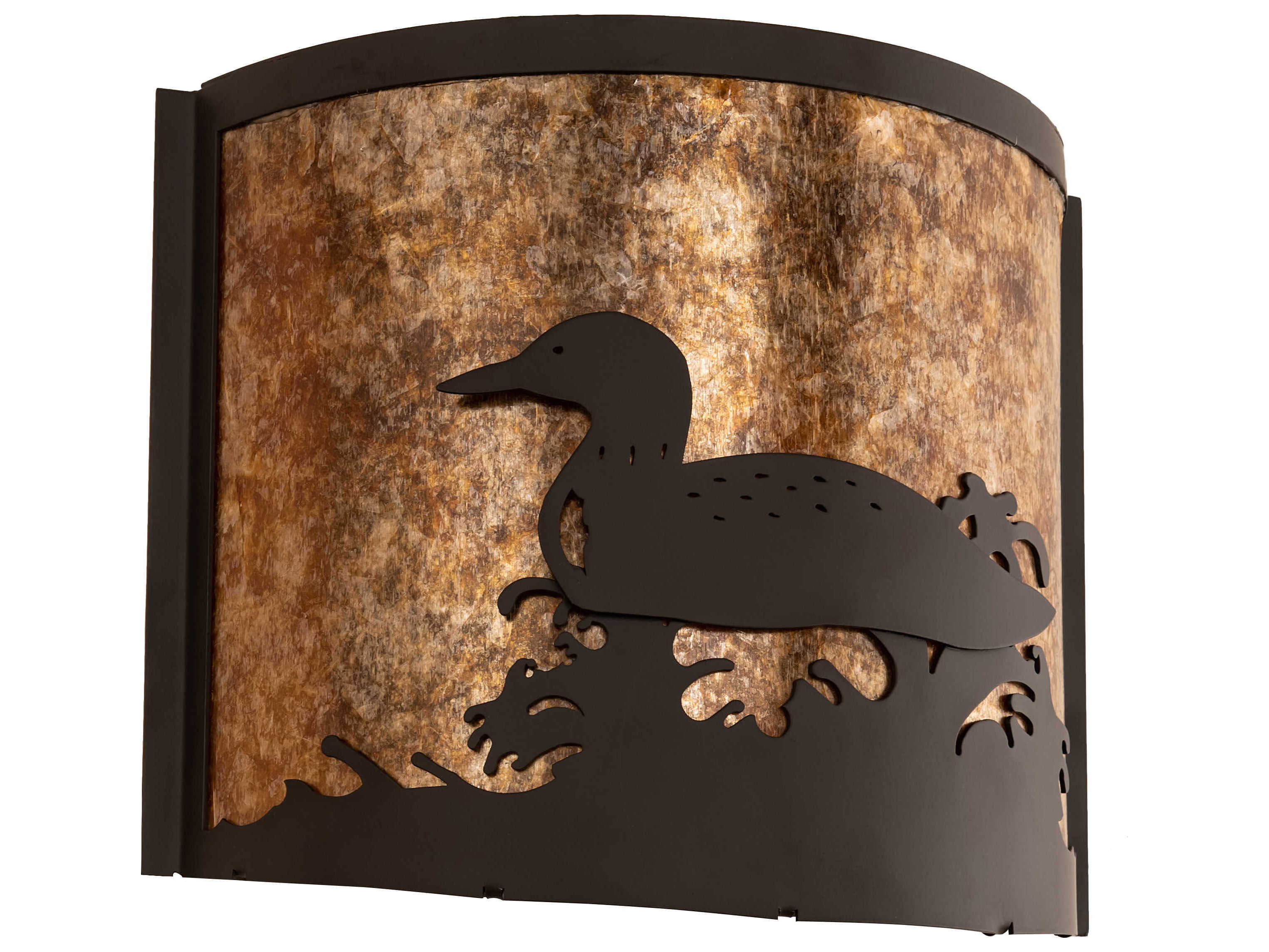 Meyda Loon 1-Light Oil Rubbed Bronze Brown Wall Sconce
