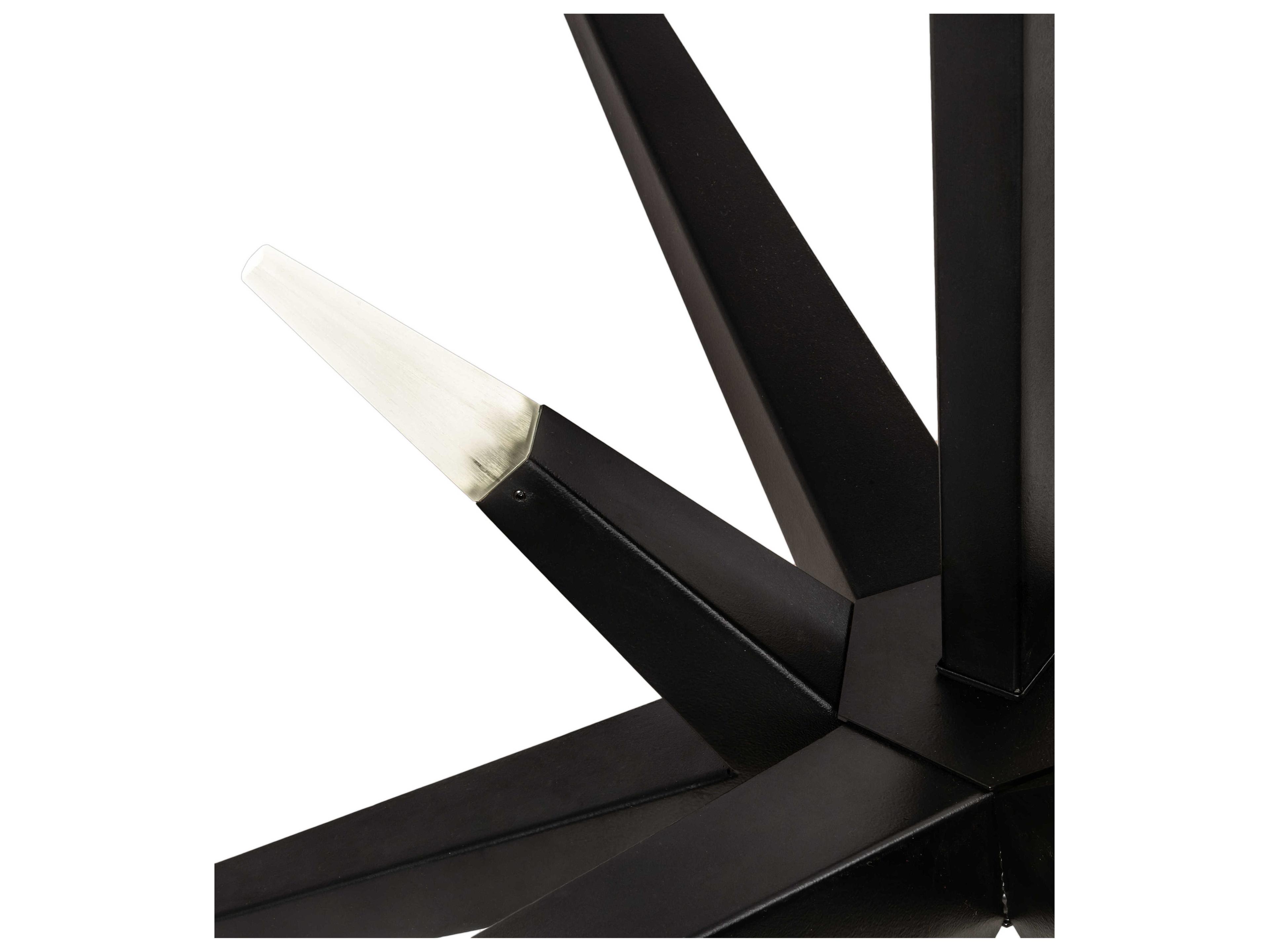 Meyda Hickory Treasures 12-Light Black Frost White LED Sputnik Pendant