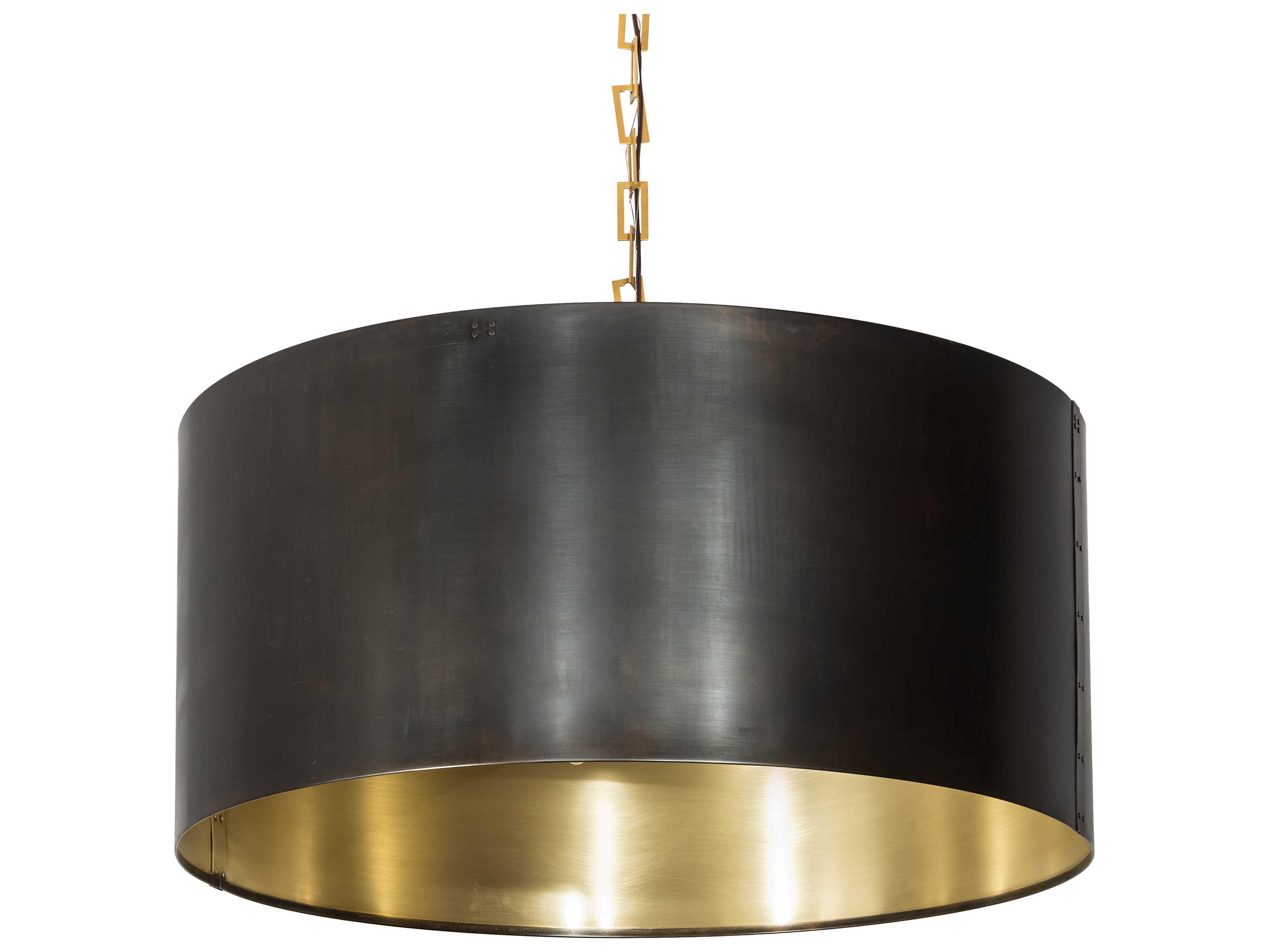 Meyda Cilindro 12-Light Bronze Drum Pendant