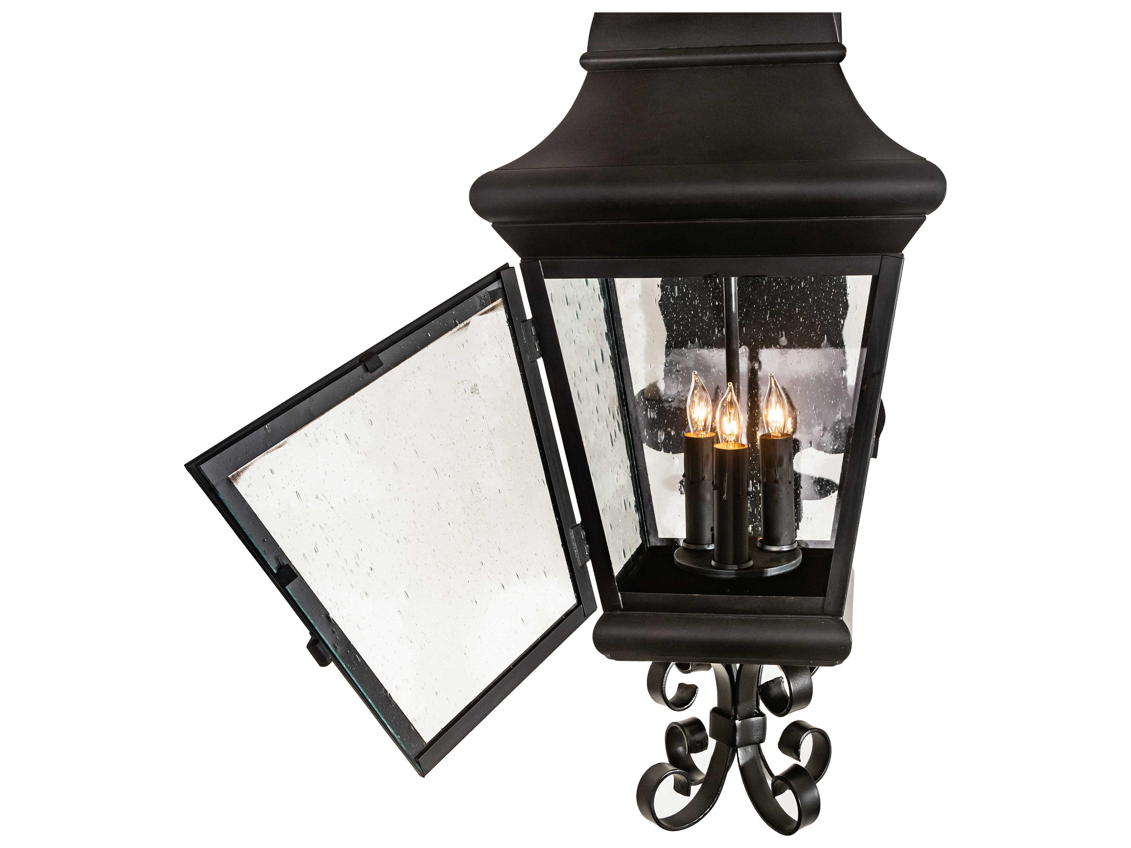 Meyda Vincente 3 - Light Glass Outdoor Wall Light