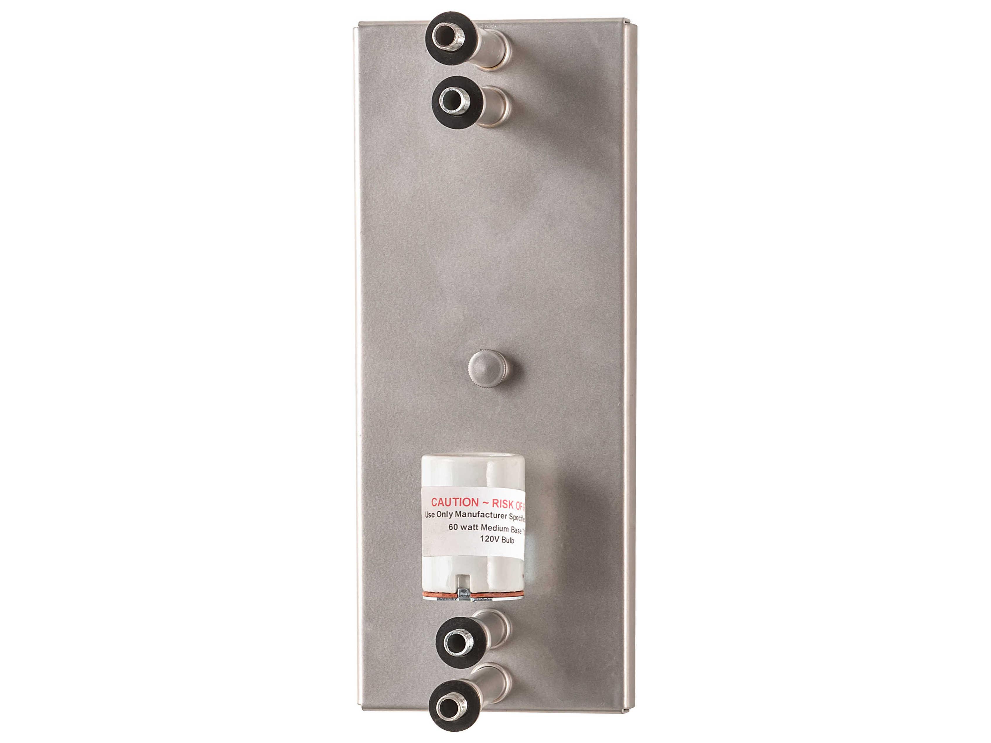 Meyda Metro Fusion 1-Light Nickel Blue Glass Wall Sconce