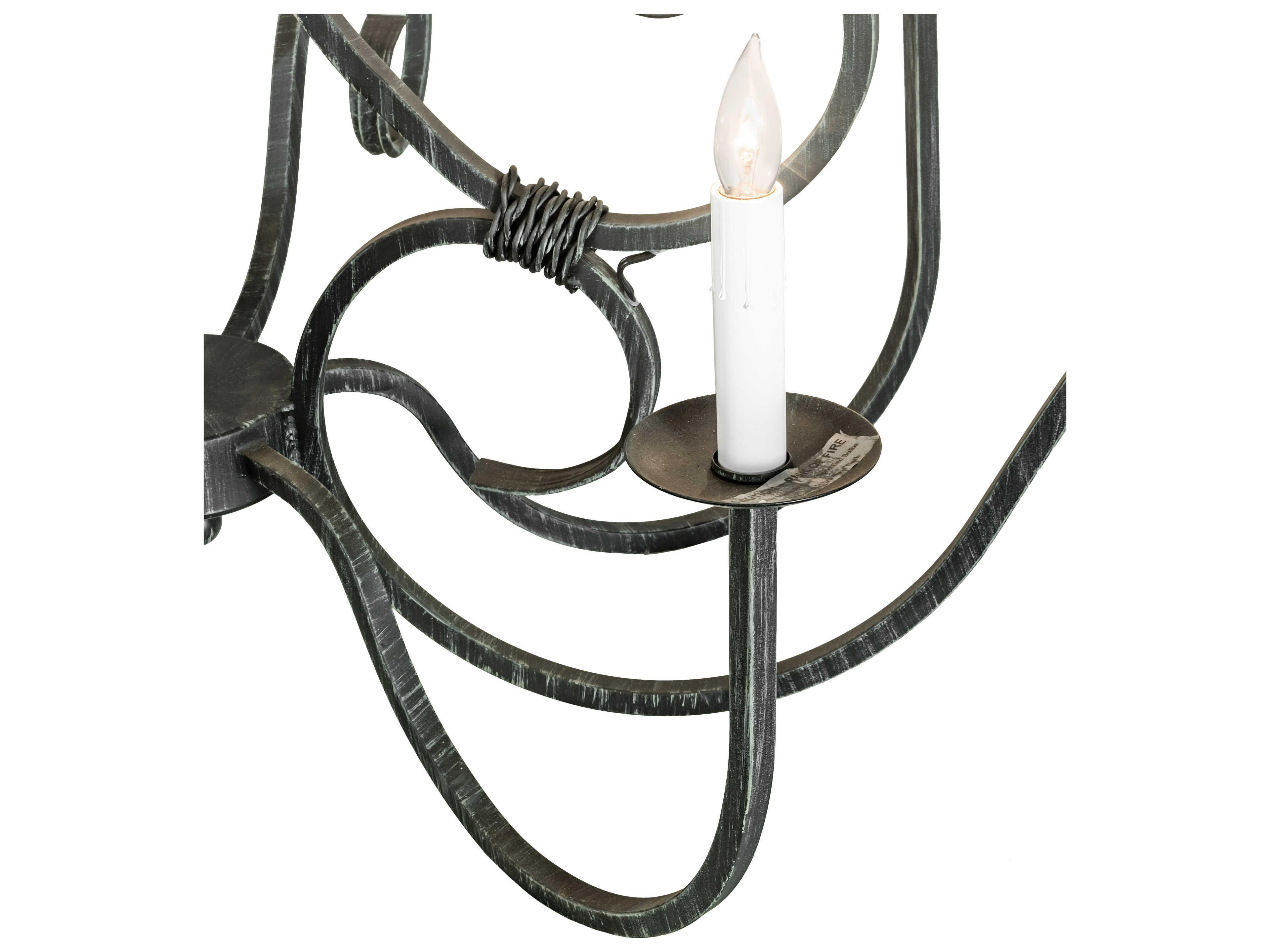 Meyda Clifton 10-Light Black White Island Pendant