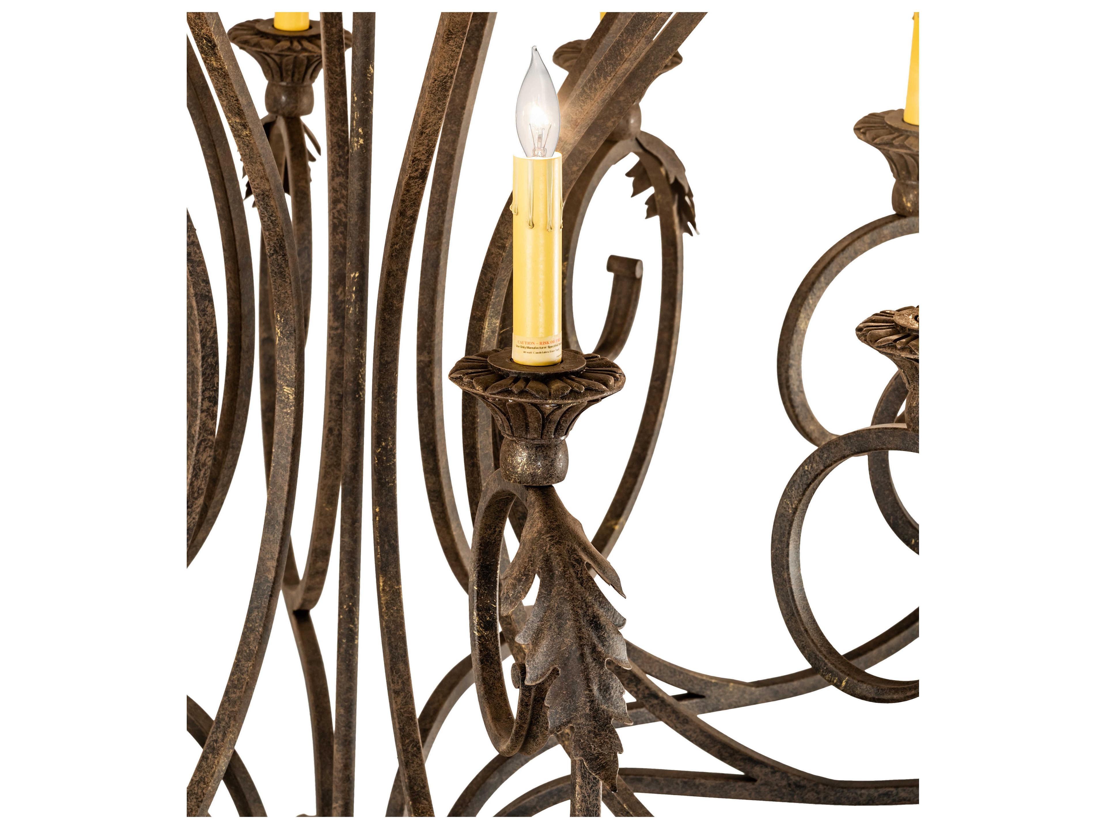 Meyda Josephine 10-Light Chocolate Brown Candelabra Chandelier