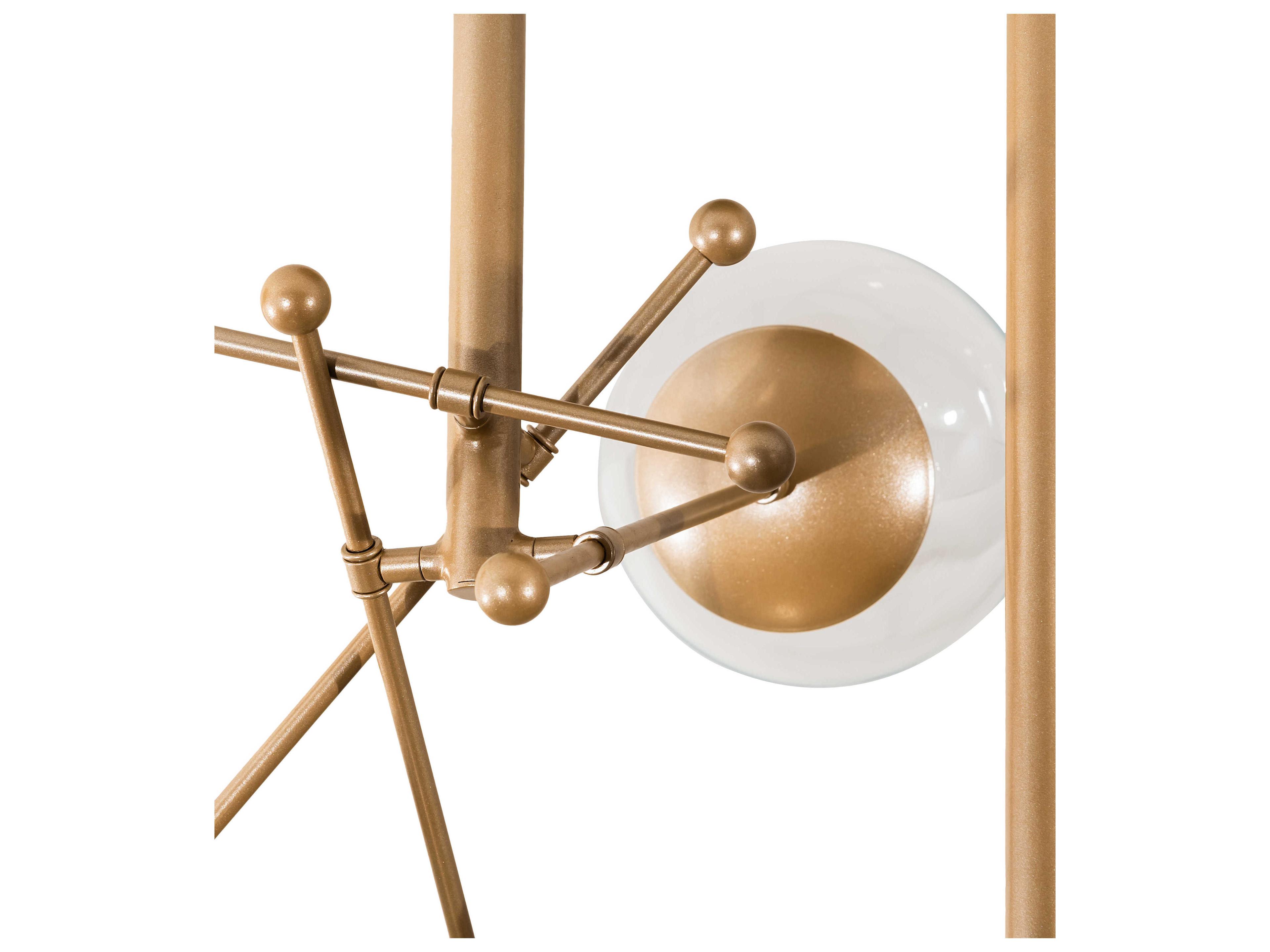 Meyda Bola 10-Light Champagne Metallic Clear Glass LED Globe Sputnik Chandelier