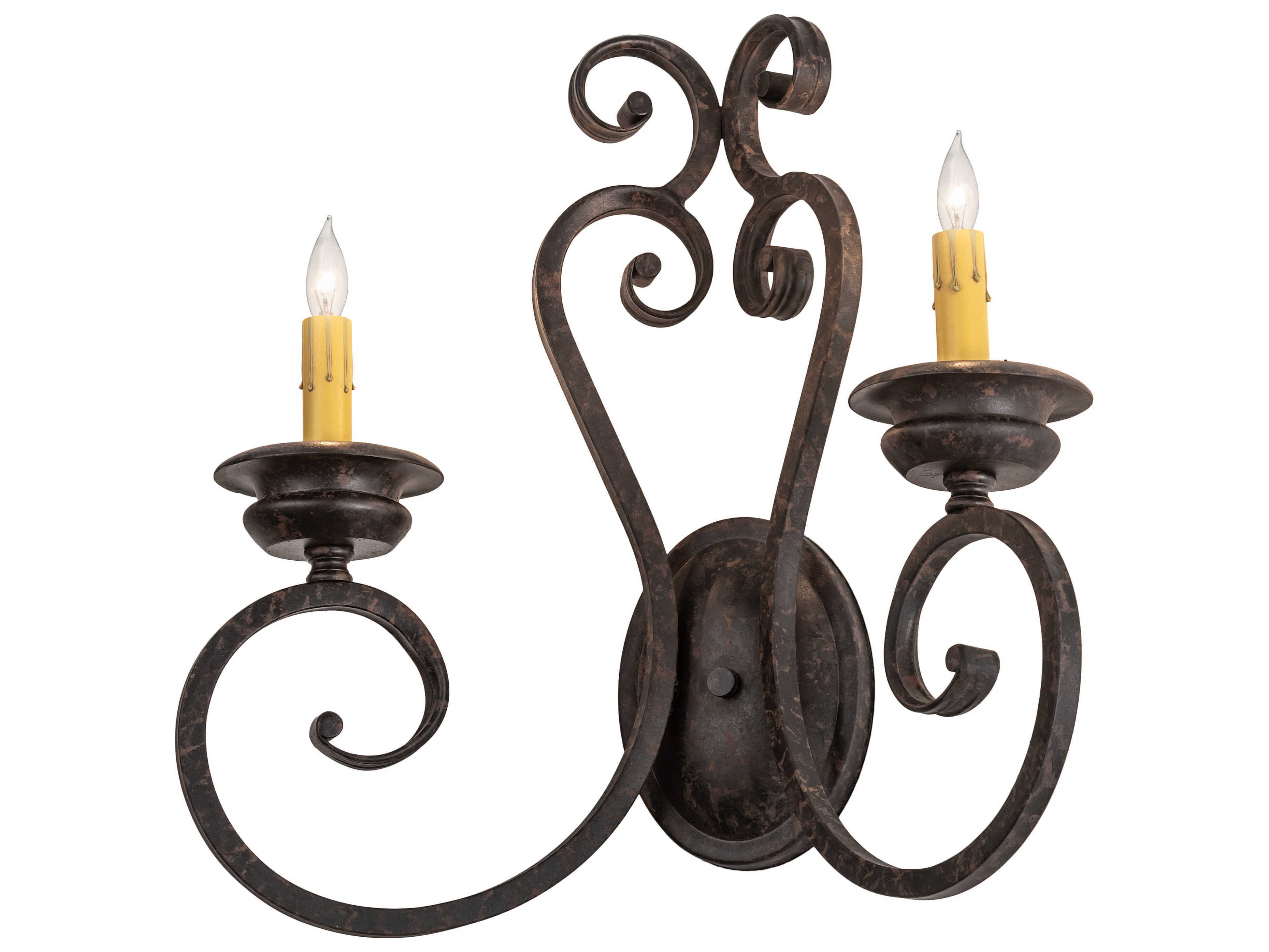 Meyda Fernando 2-Light Chocolate Brown Wall Sconce