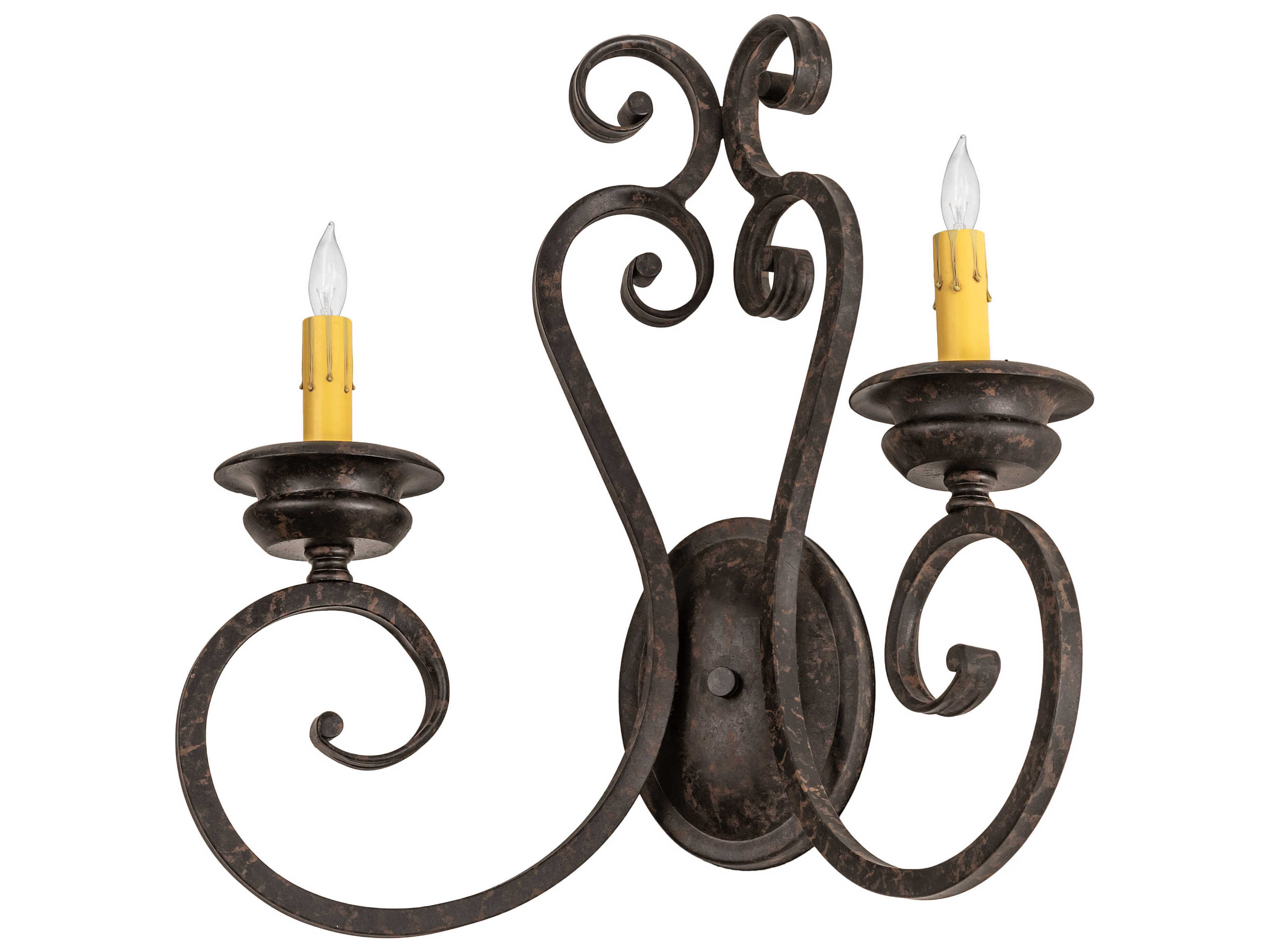 Meyda Fernando 2-Light Chocolate Brown Wall Sconce