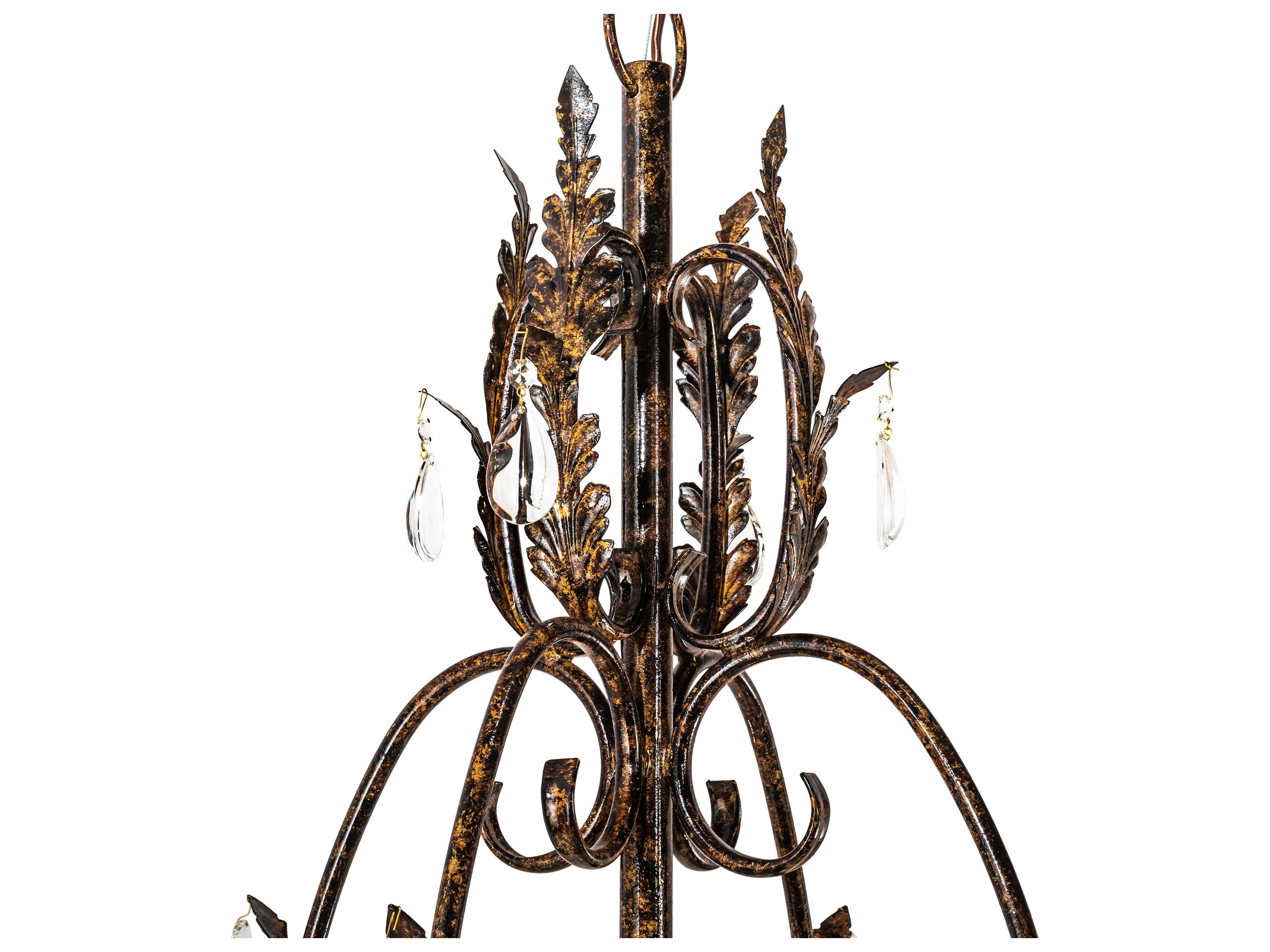 Meyda Valentina 12-Light Oxide Bronze Custom Crystal Candelabra Tiered Chandelier