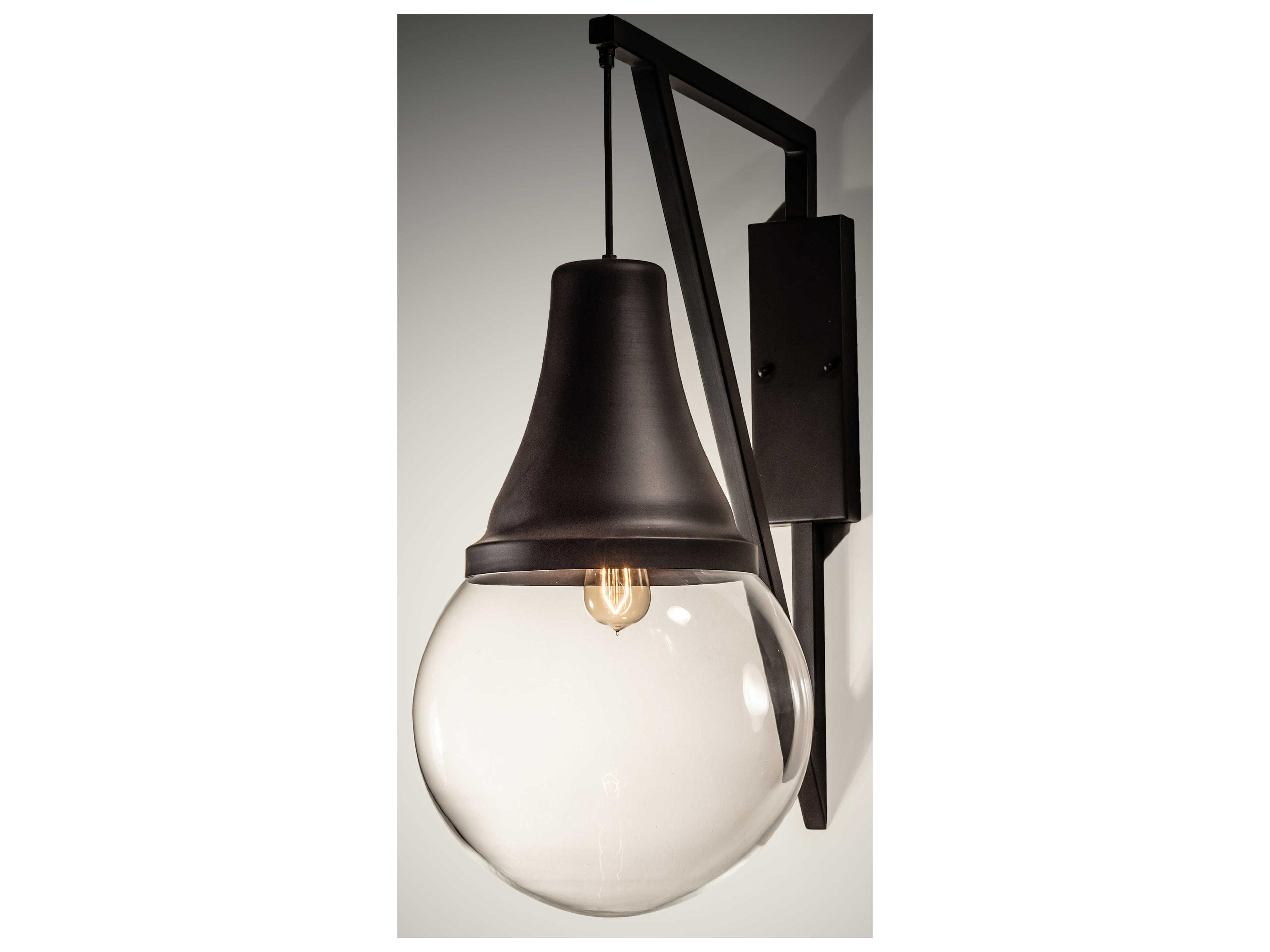 Meyda Aideen 1-Light Oil Rubbed Bronze Clear Glass LED Wall Sconce