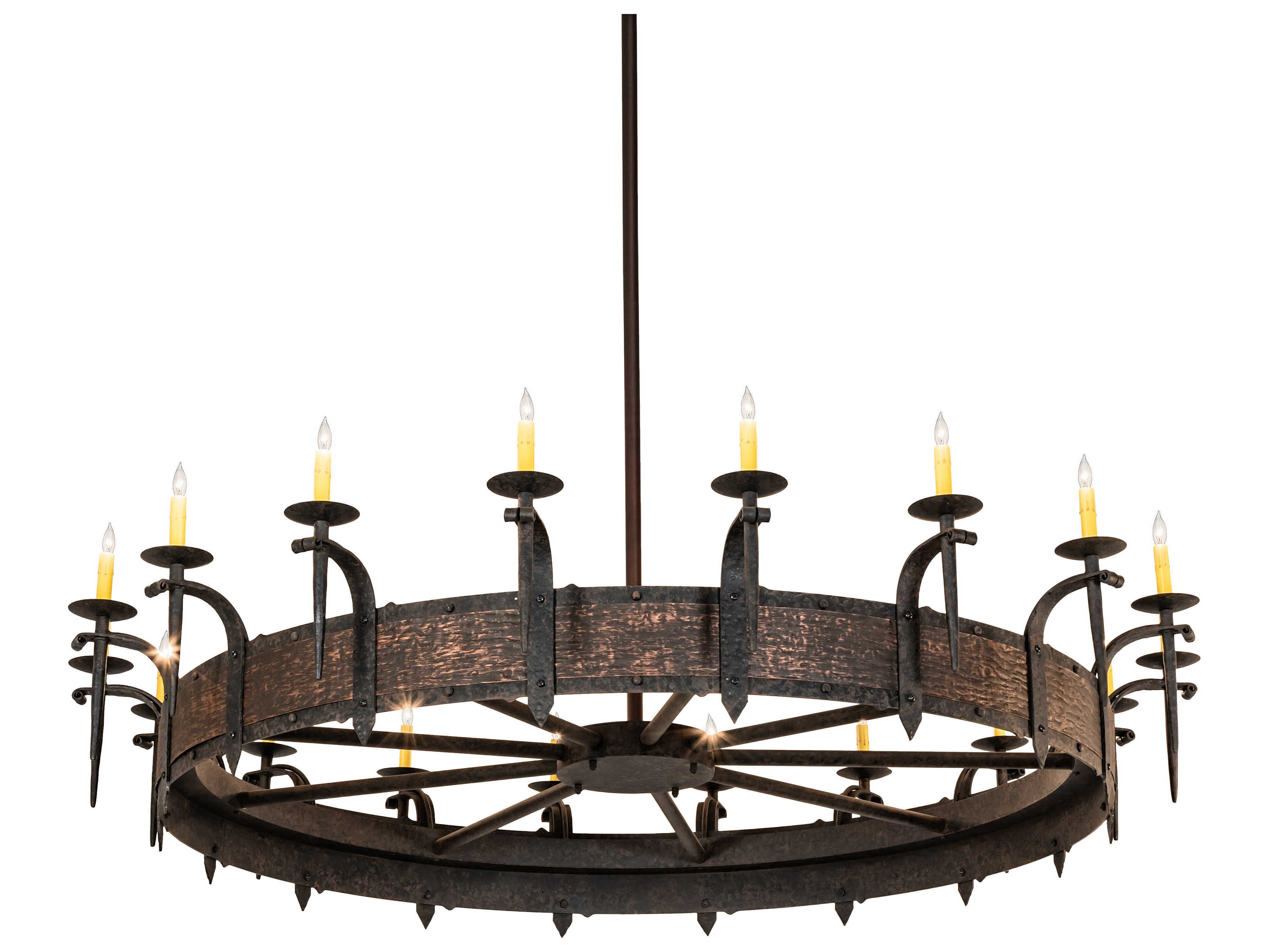 Meyda Costello 18-Light8-Light Copper Black Candelabra Round Chandelier