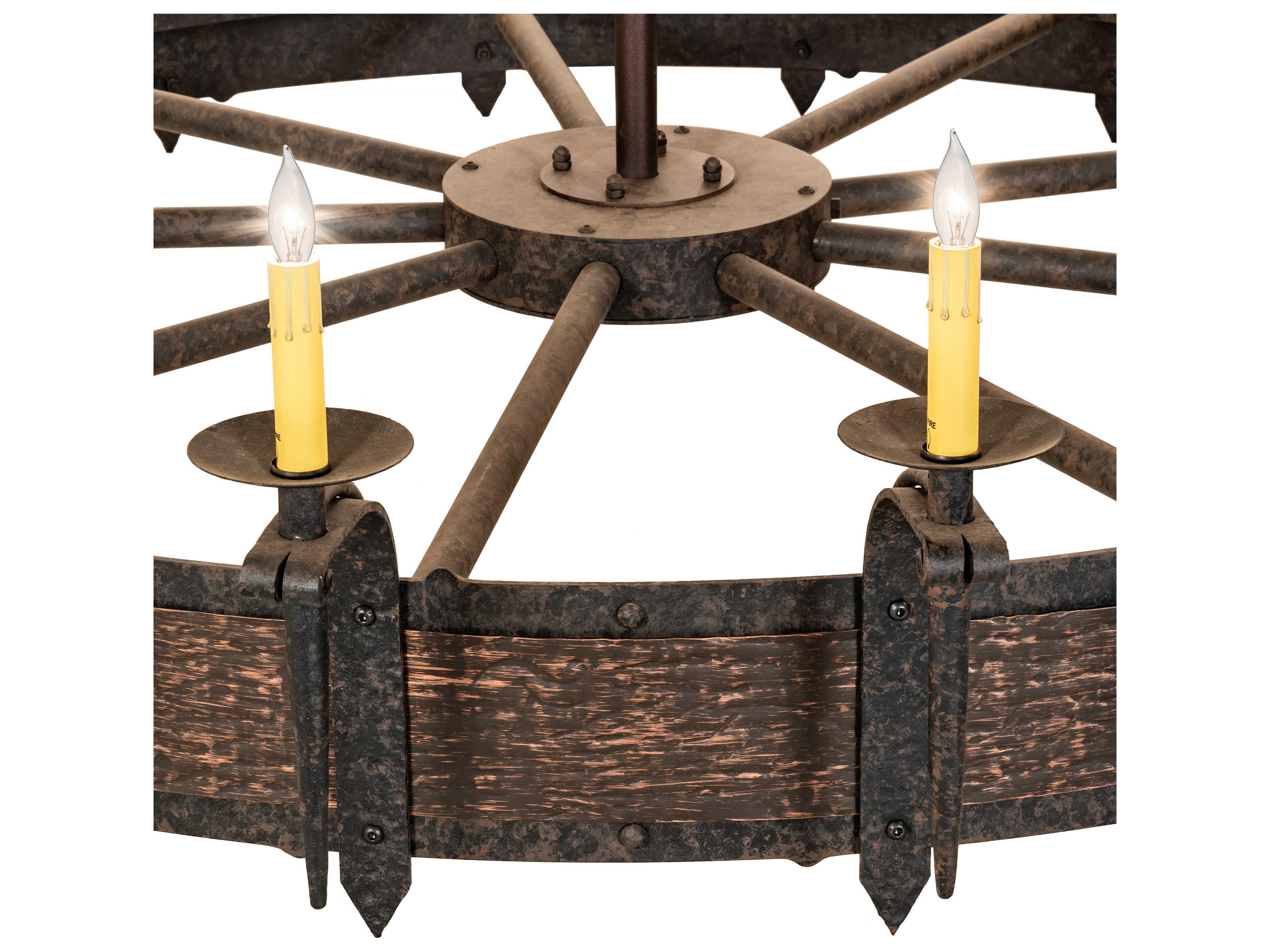 Meyda Costello 18-Light8-Light Copper Black Candelabra Round Chandelier