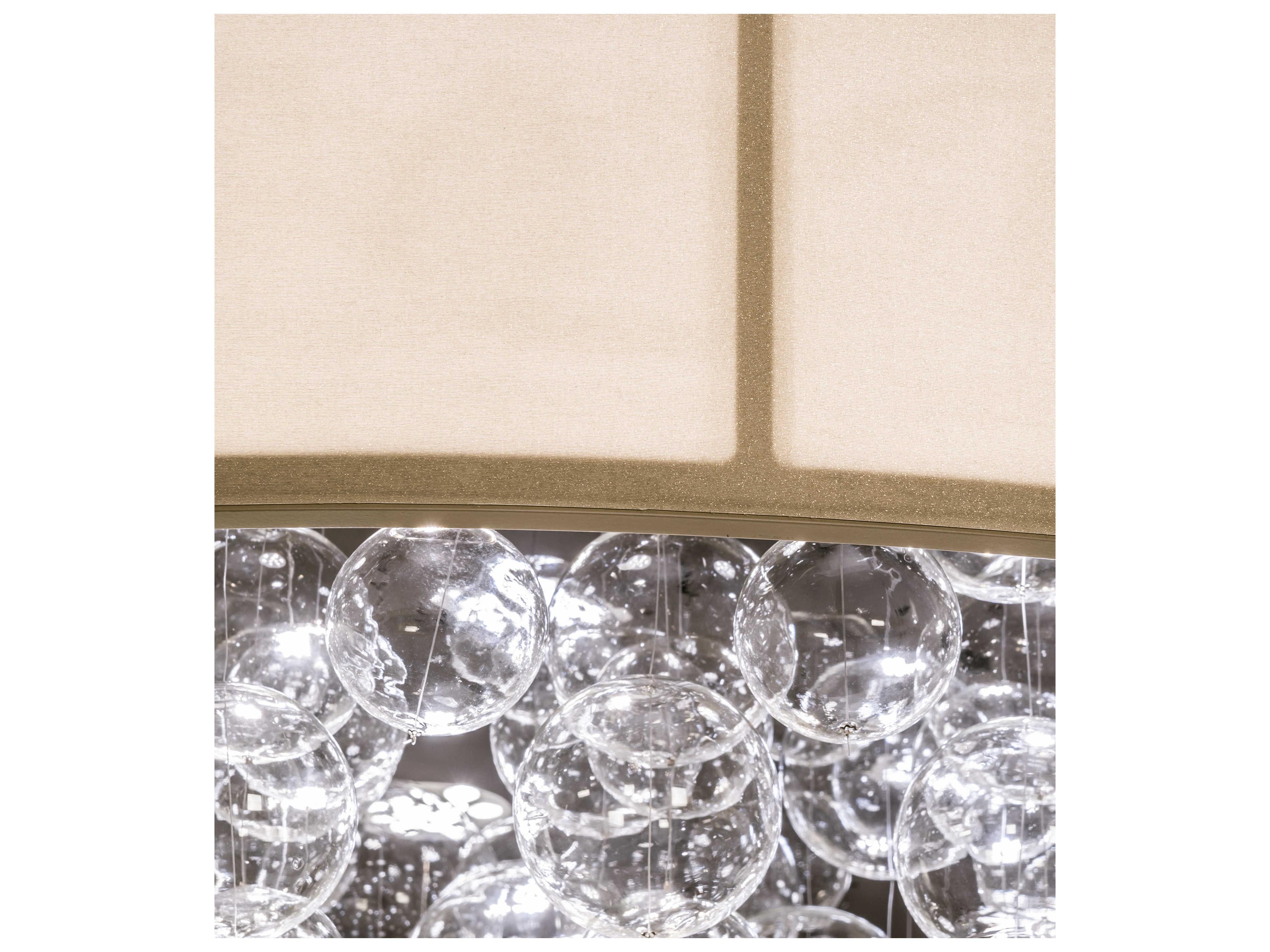 Meyda Cilindro 22-Light Mahogany Bronze Brown Glass LED Drum Flush Mount