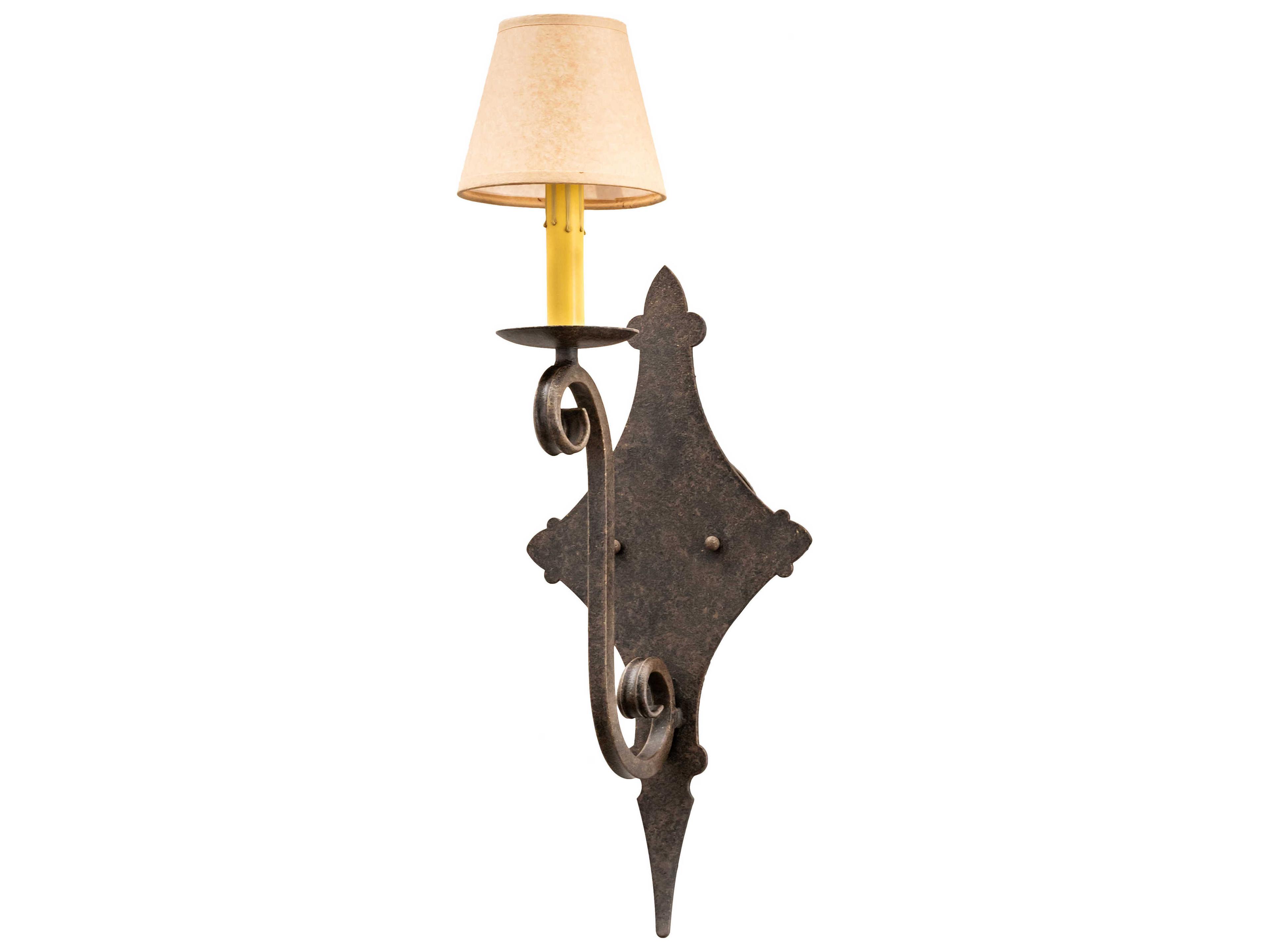 Meyda Angelique 1-Light Antique Black Wall Sconce