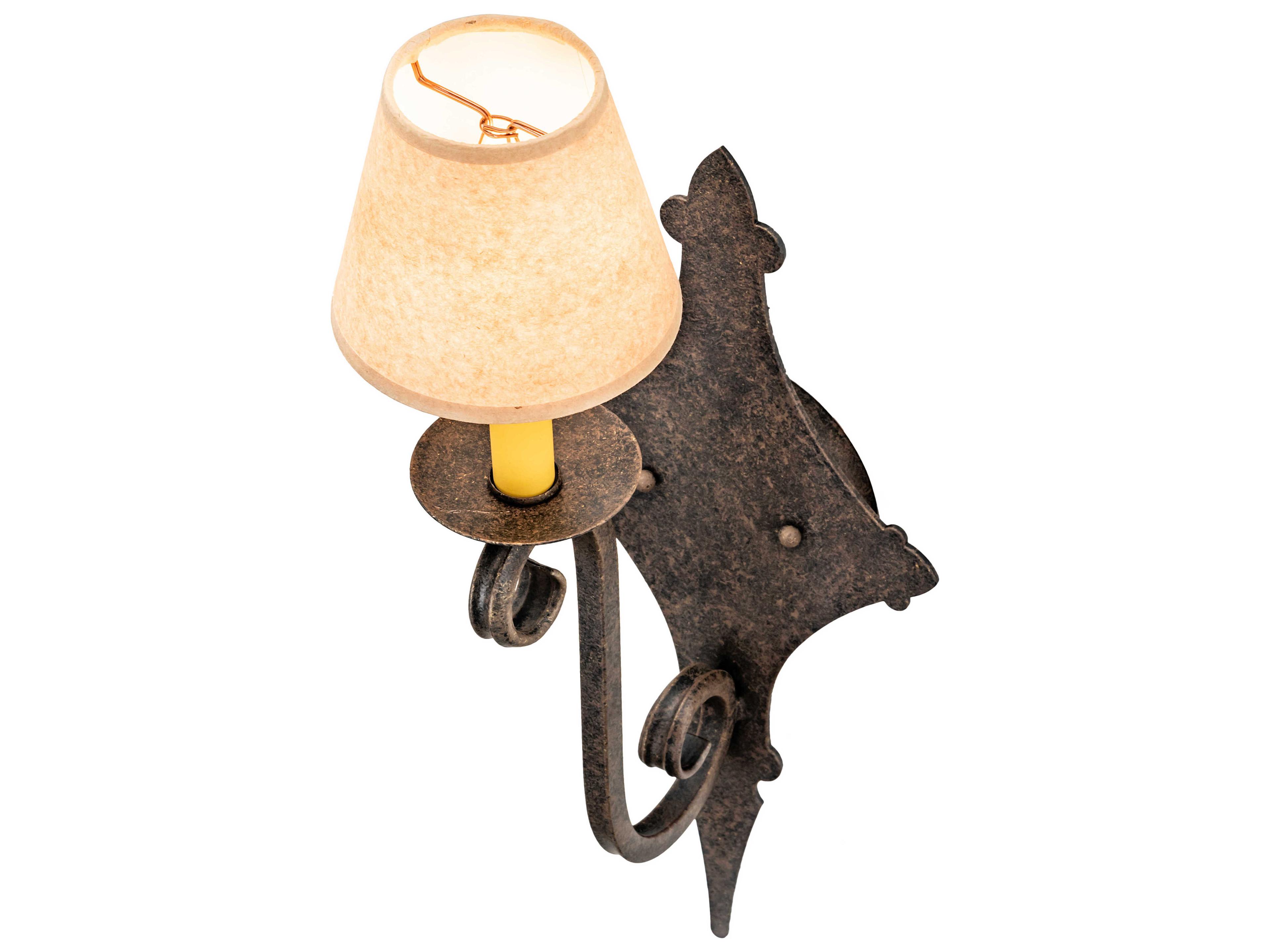 Meyda Angelique 1-Light Antique Black Wall Sconce