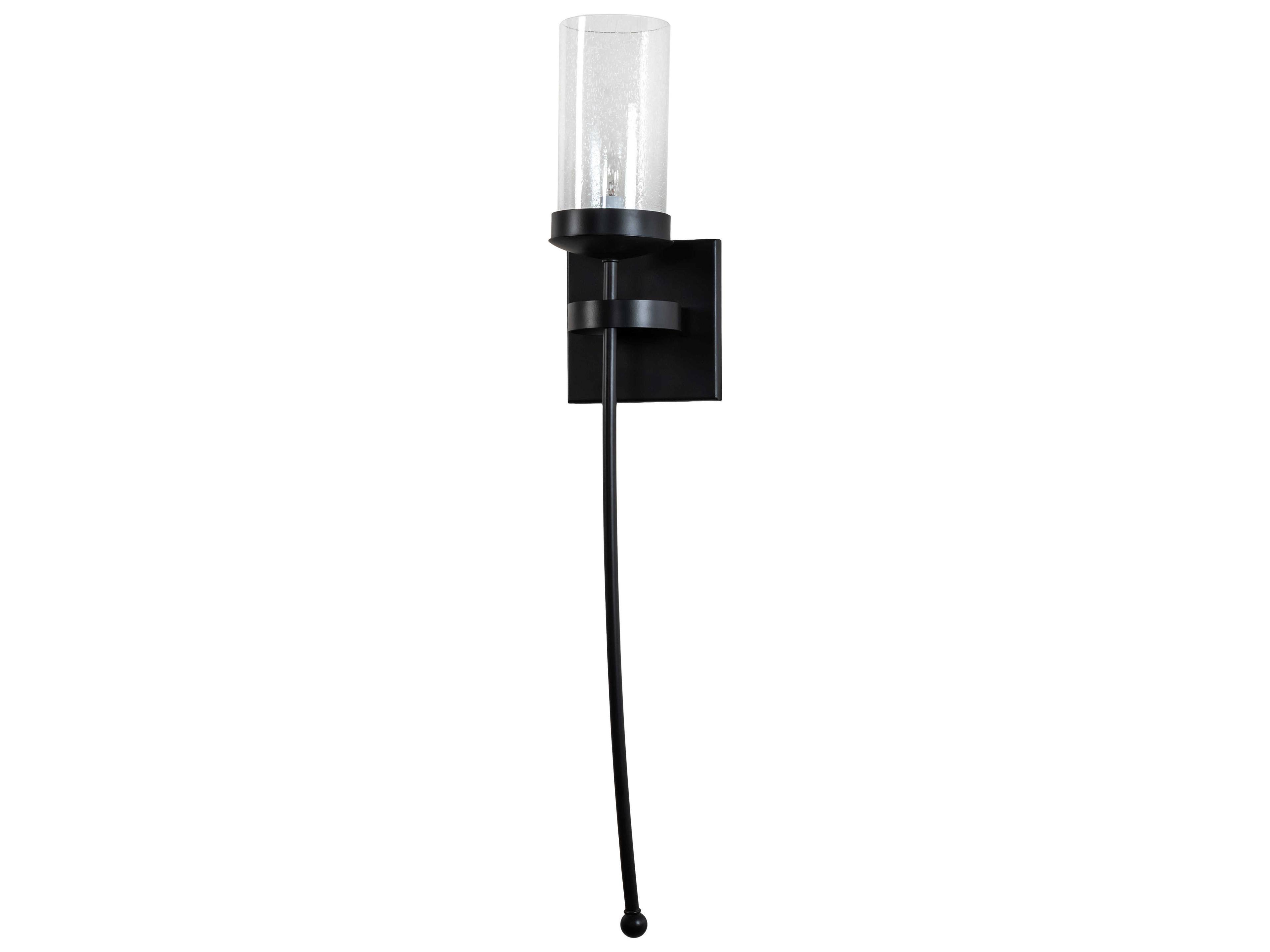Meyda Bechar 1-Light Solar Black Glass LED Wall Sconce