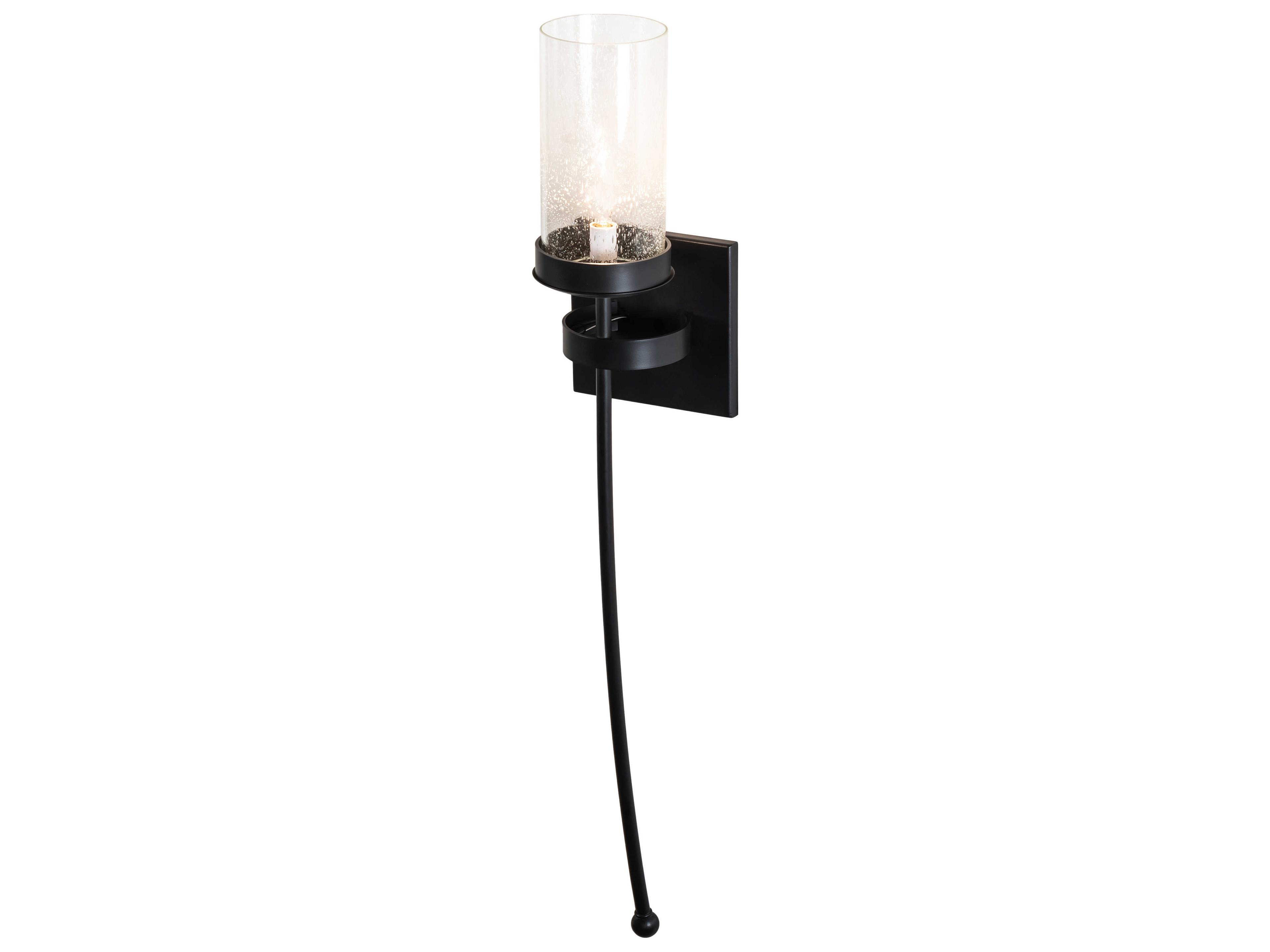 Meyda Bechar 1-Light Solar Black Glass LED Wall Sconce