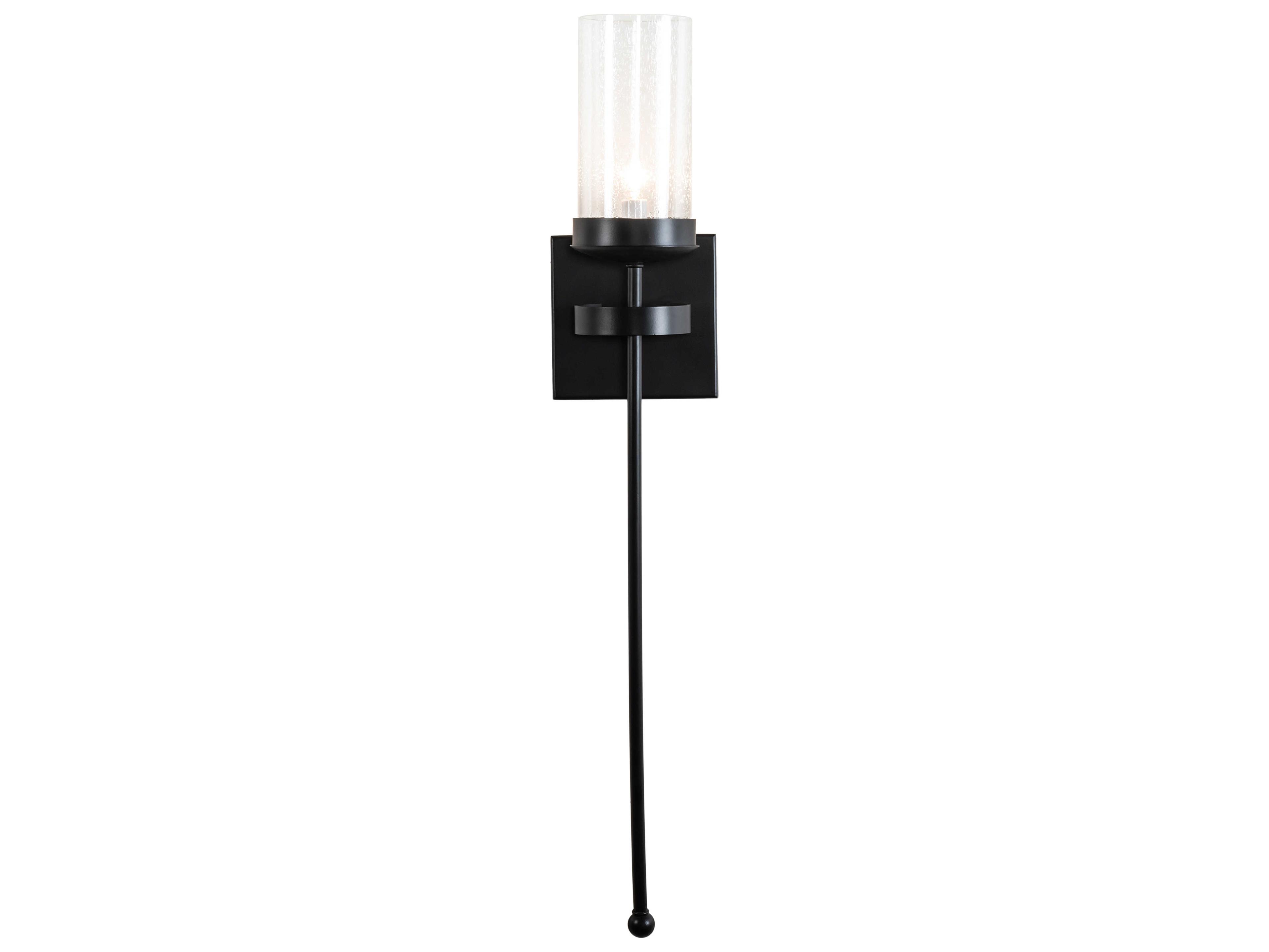Meyda Bechar 1-Light Solar Black Glass LED Wall Sconce