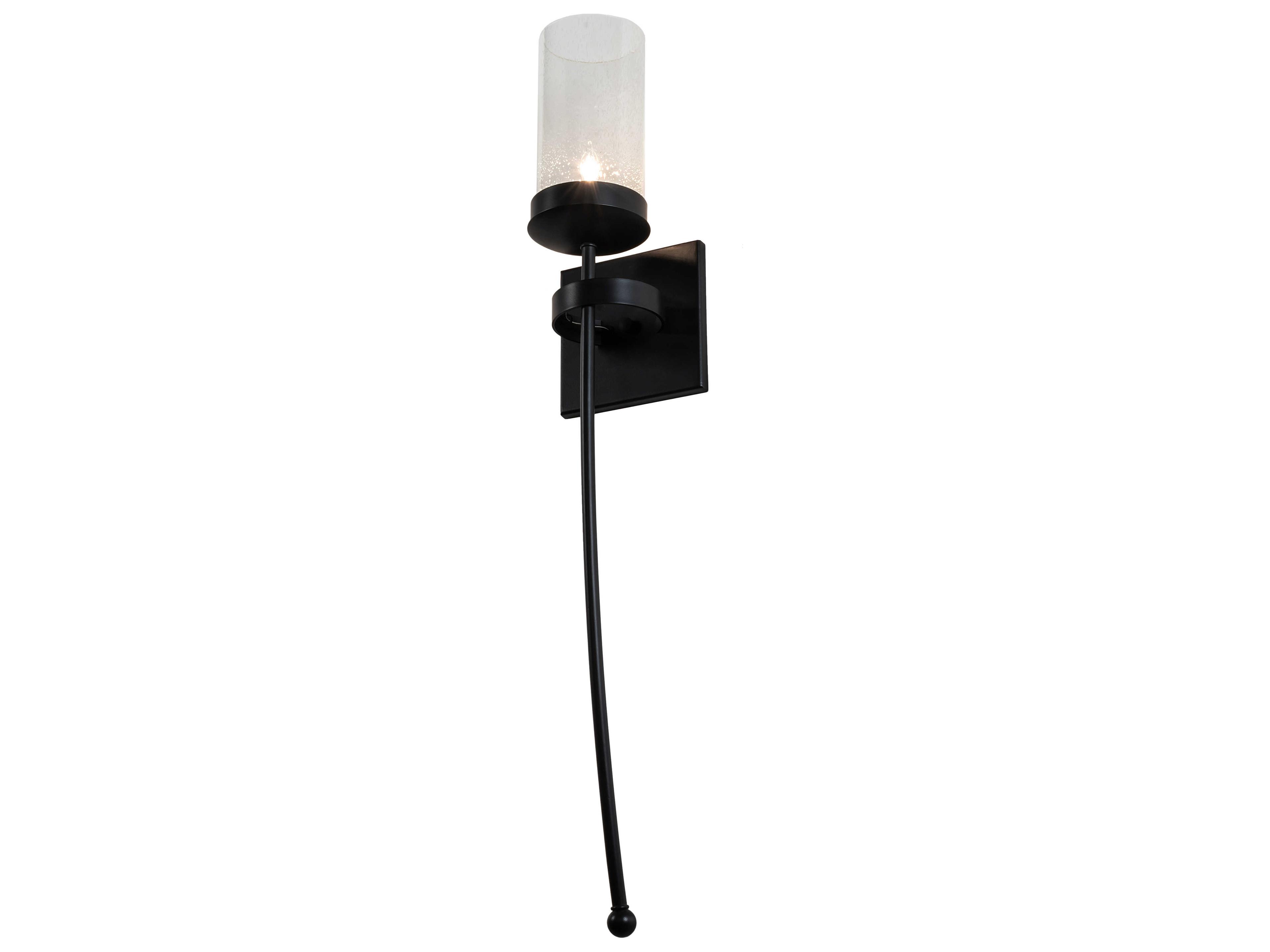 Meyda Bechar 1-Light Solar Black Glass LED Wall Sconce