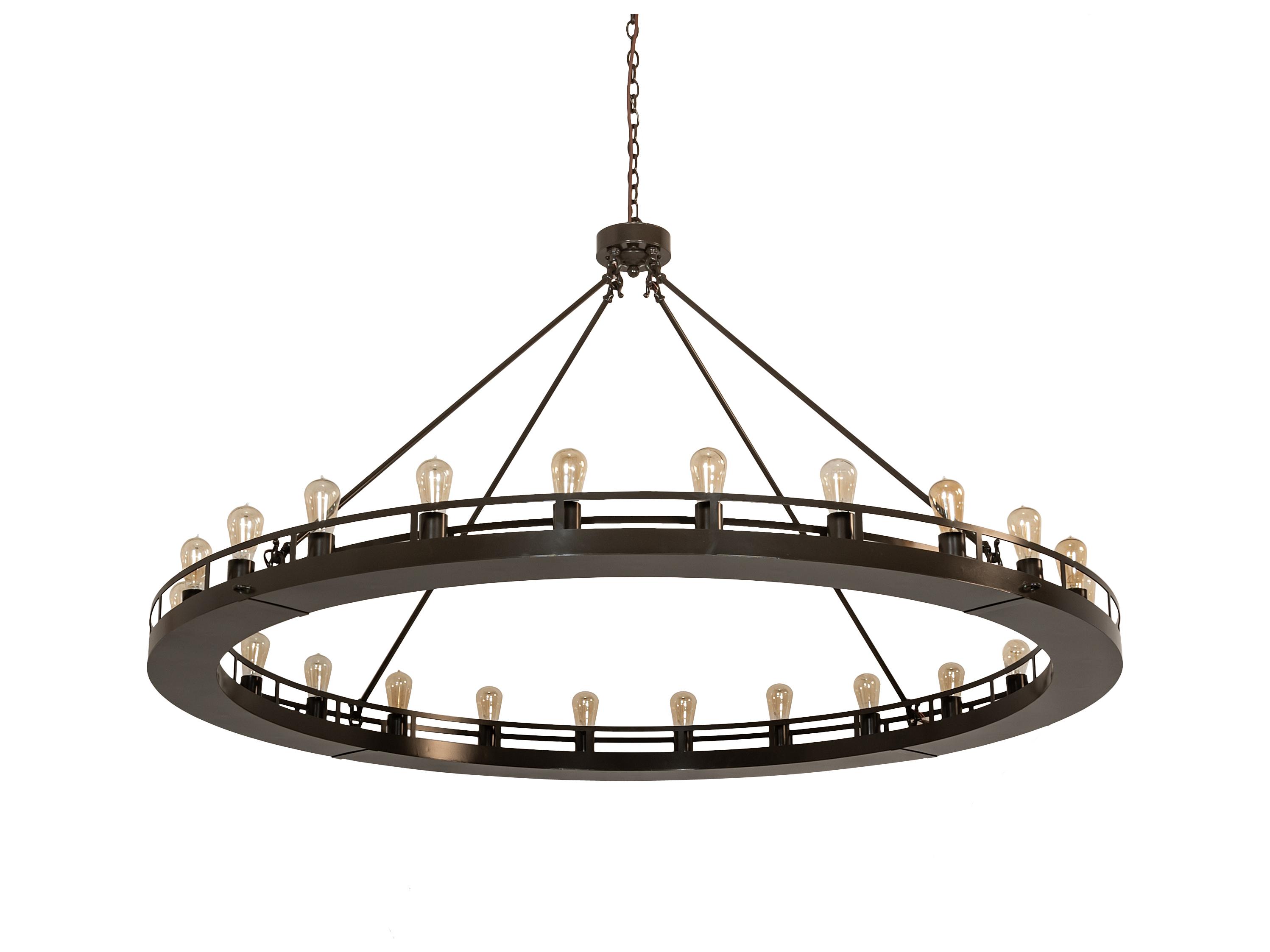 Meyda Barbury 24-Light Timeless Bronze Round Chandelier