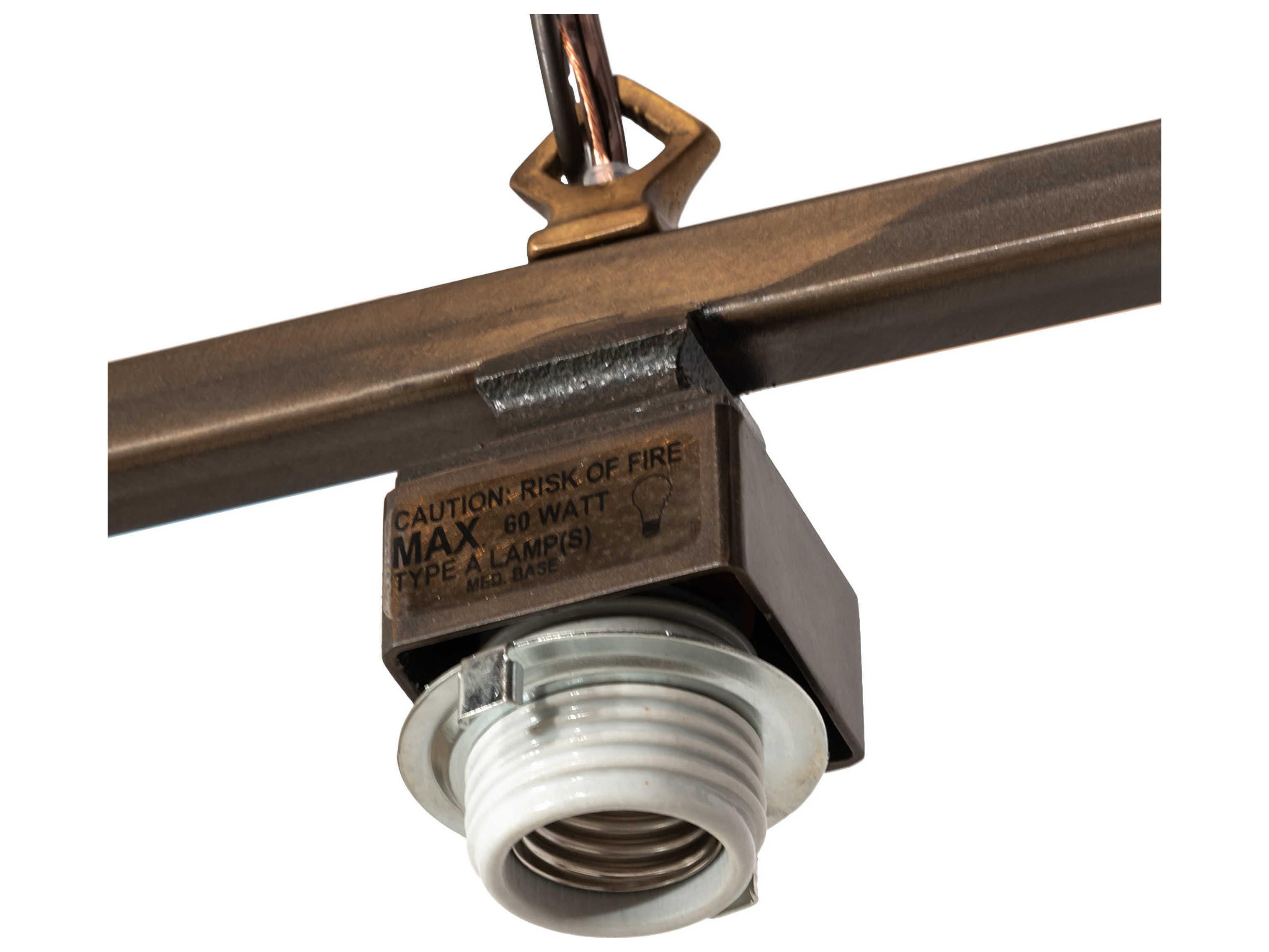 Meyda Antique 2-Light Copper Island Pendant