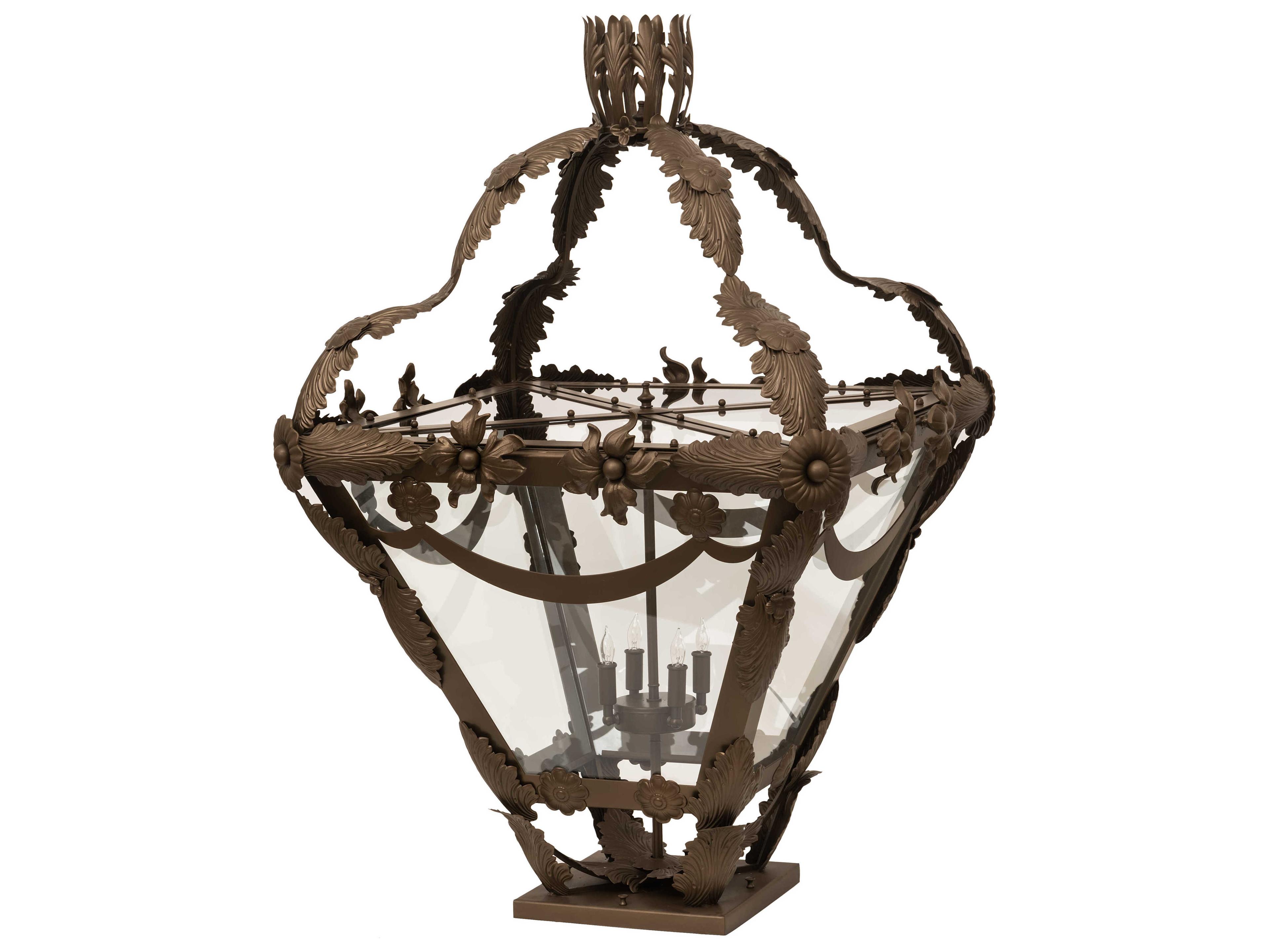 Meyda Symone 4 - Light Glass Rustic Lodge Outdoor Pier