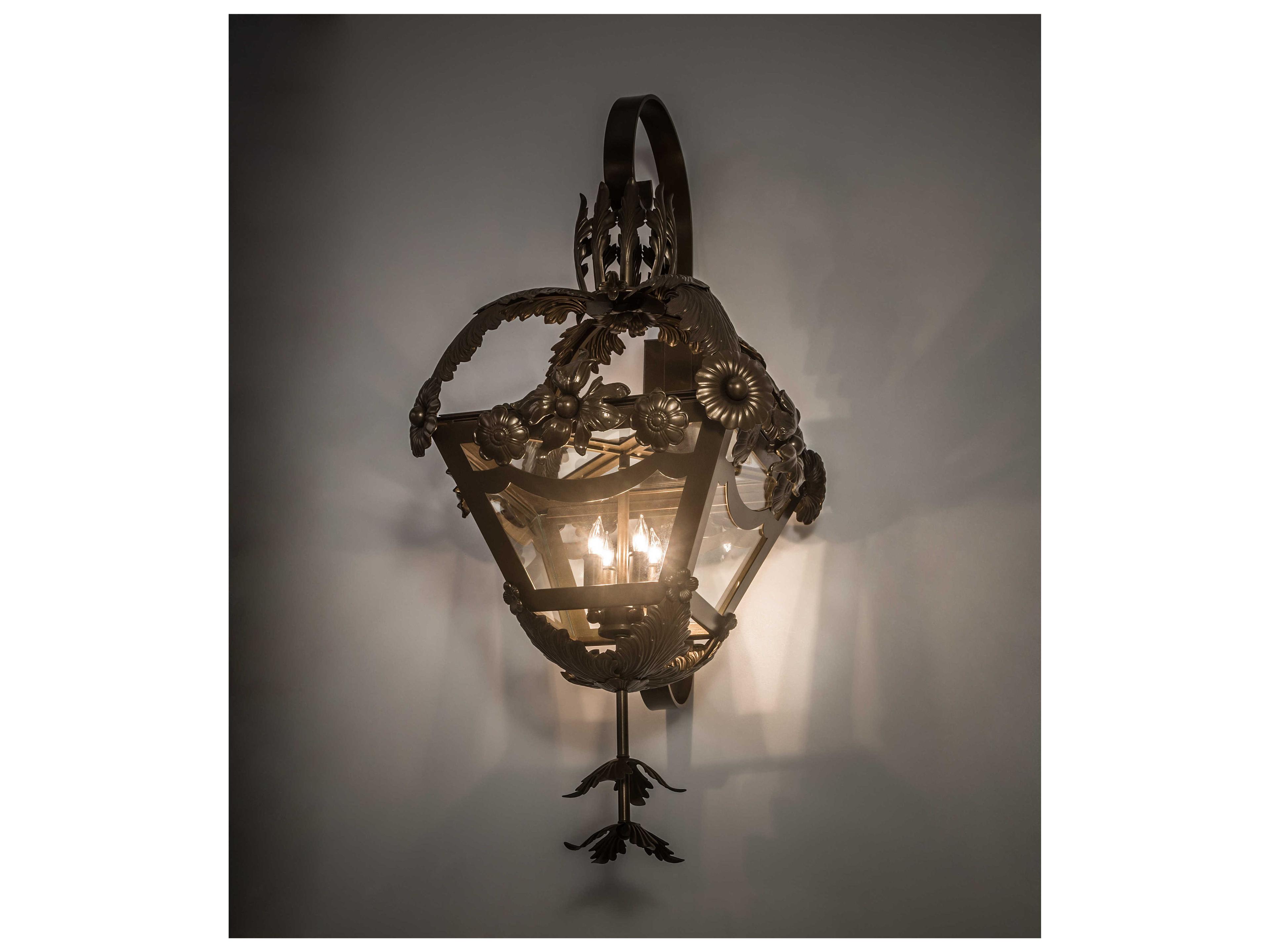 Meyda Symone 4 - Light Glass Rustic Lodge Outdoor Wall Light