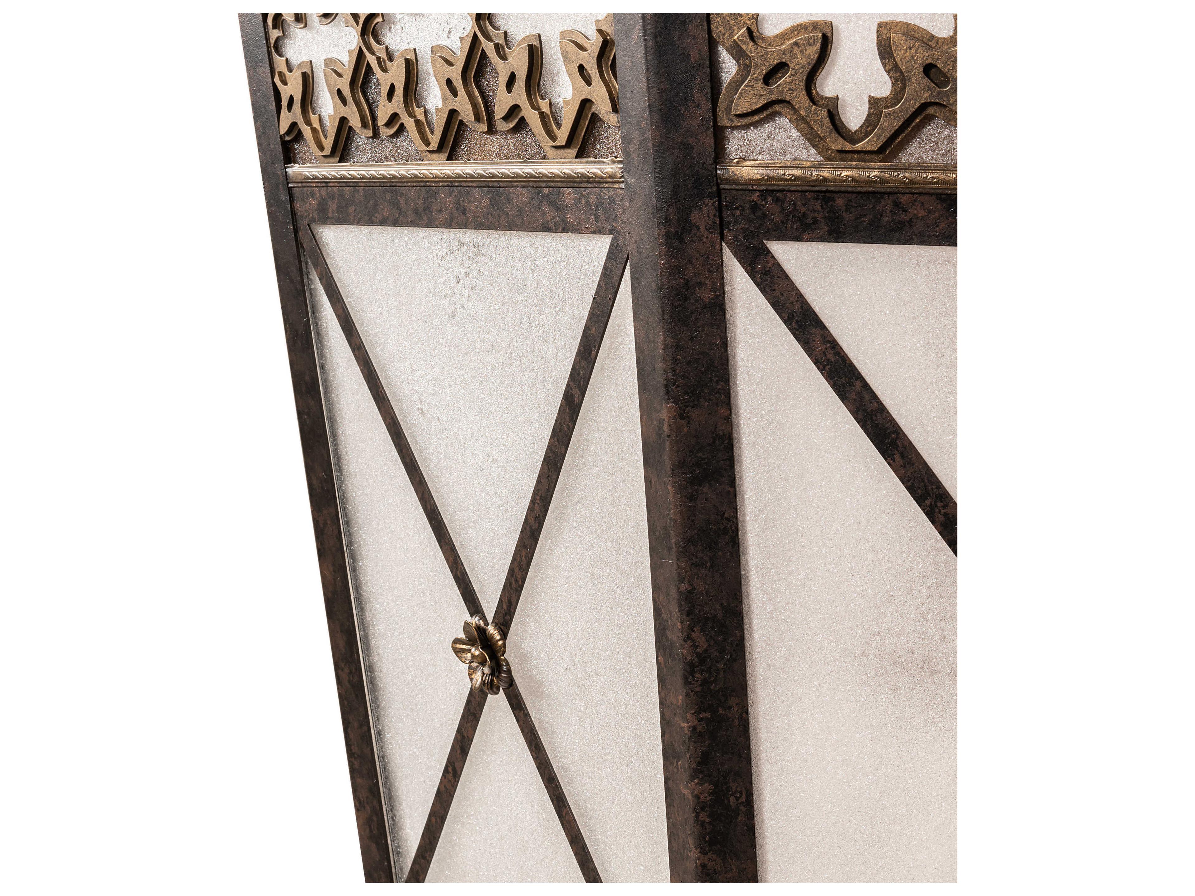 Meyda Citadel 8-Light Gold Glass Pendant