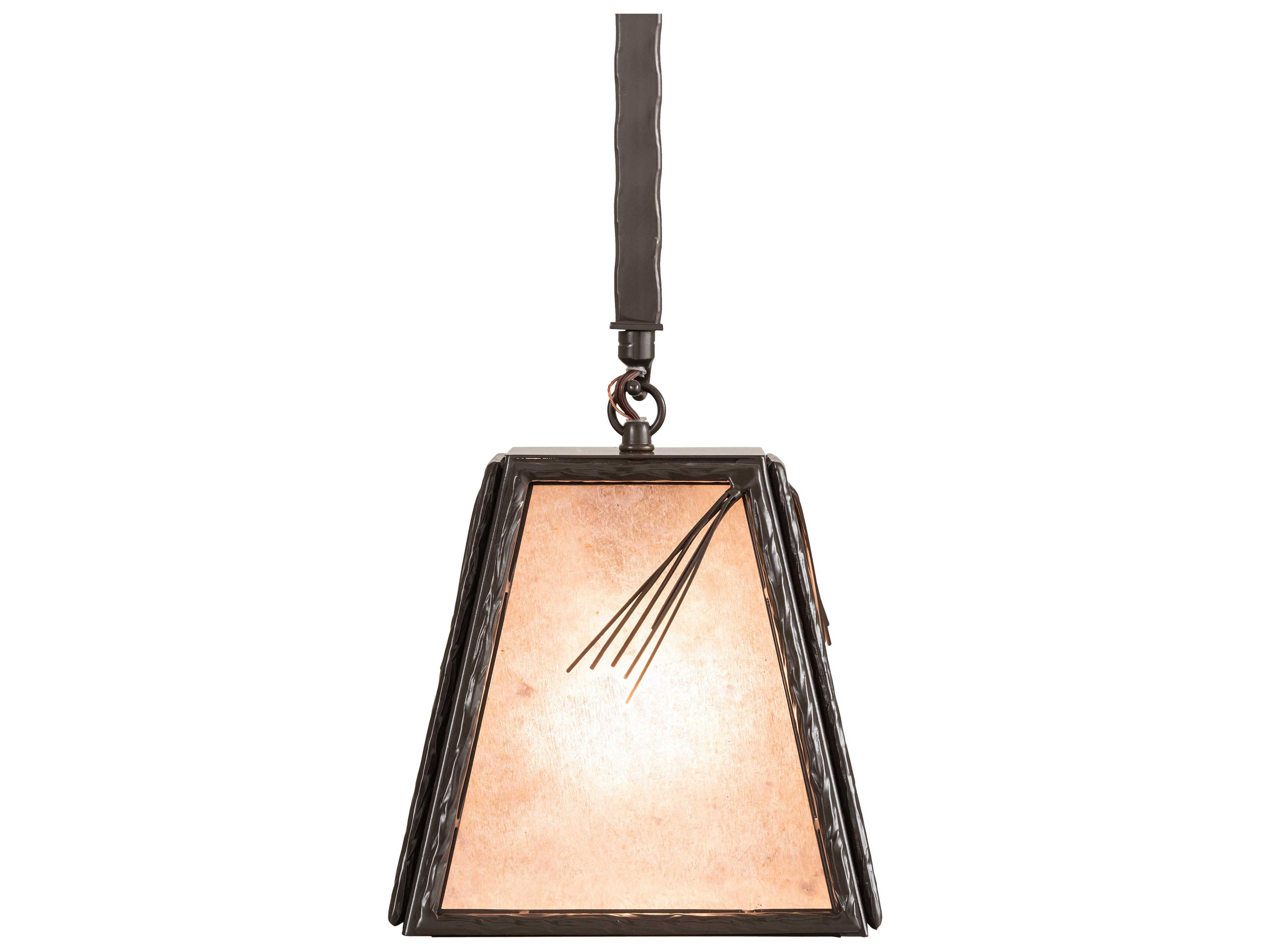 Meyda Pinecone 1-Light Timeless Bronze Silver Mini Pendant