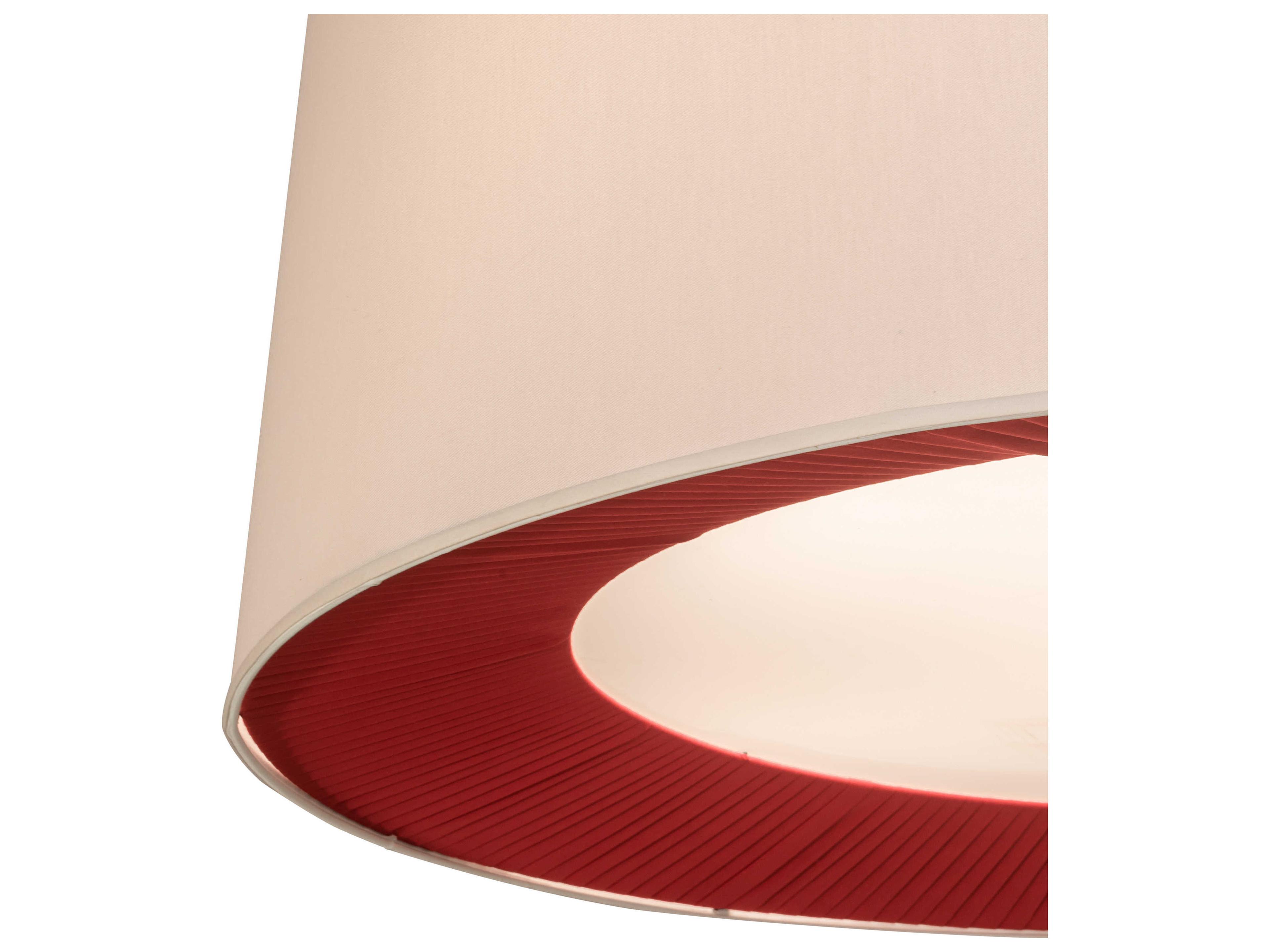 Meyda Bruges 5-Light Nickel Off White Drum Pendant