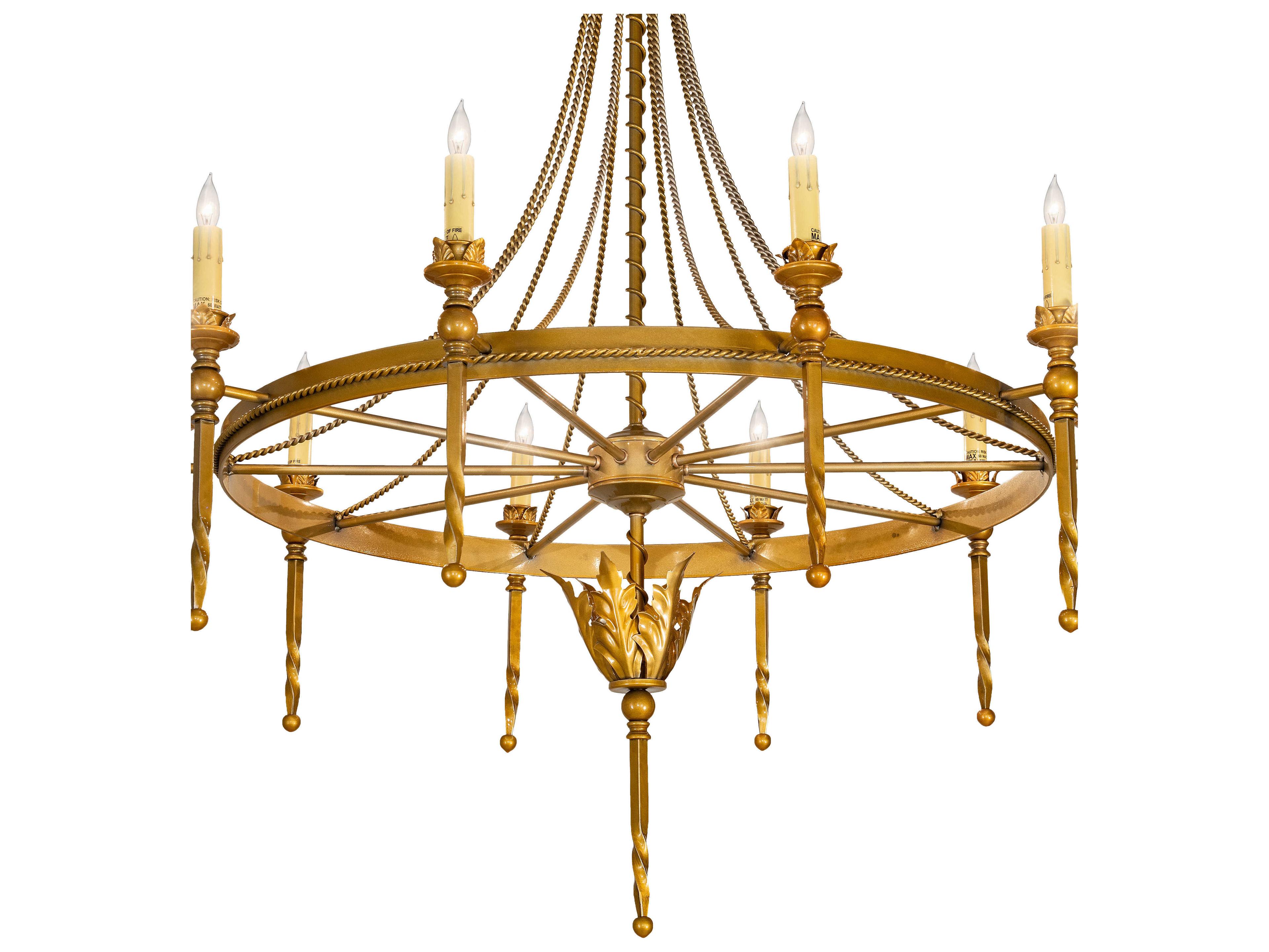 Meyda Amaury 10-Light Sunflower Gold Candelabra Chandelier