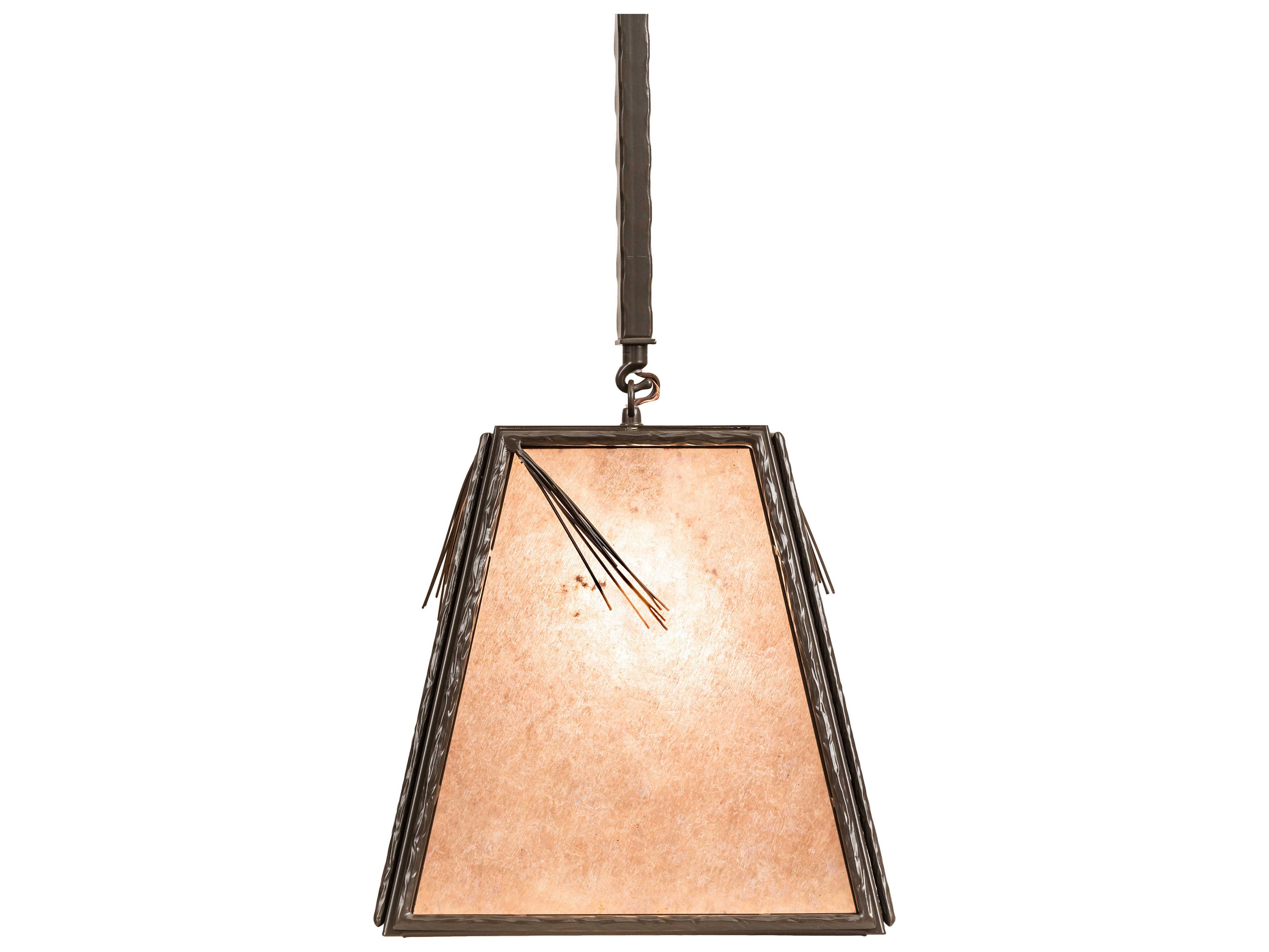 Meyda Pinecone 1-Light Timeless Bronze Silver Pendant