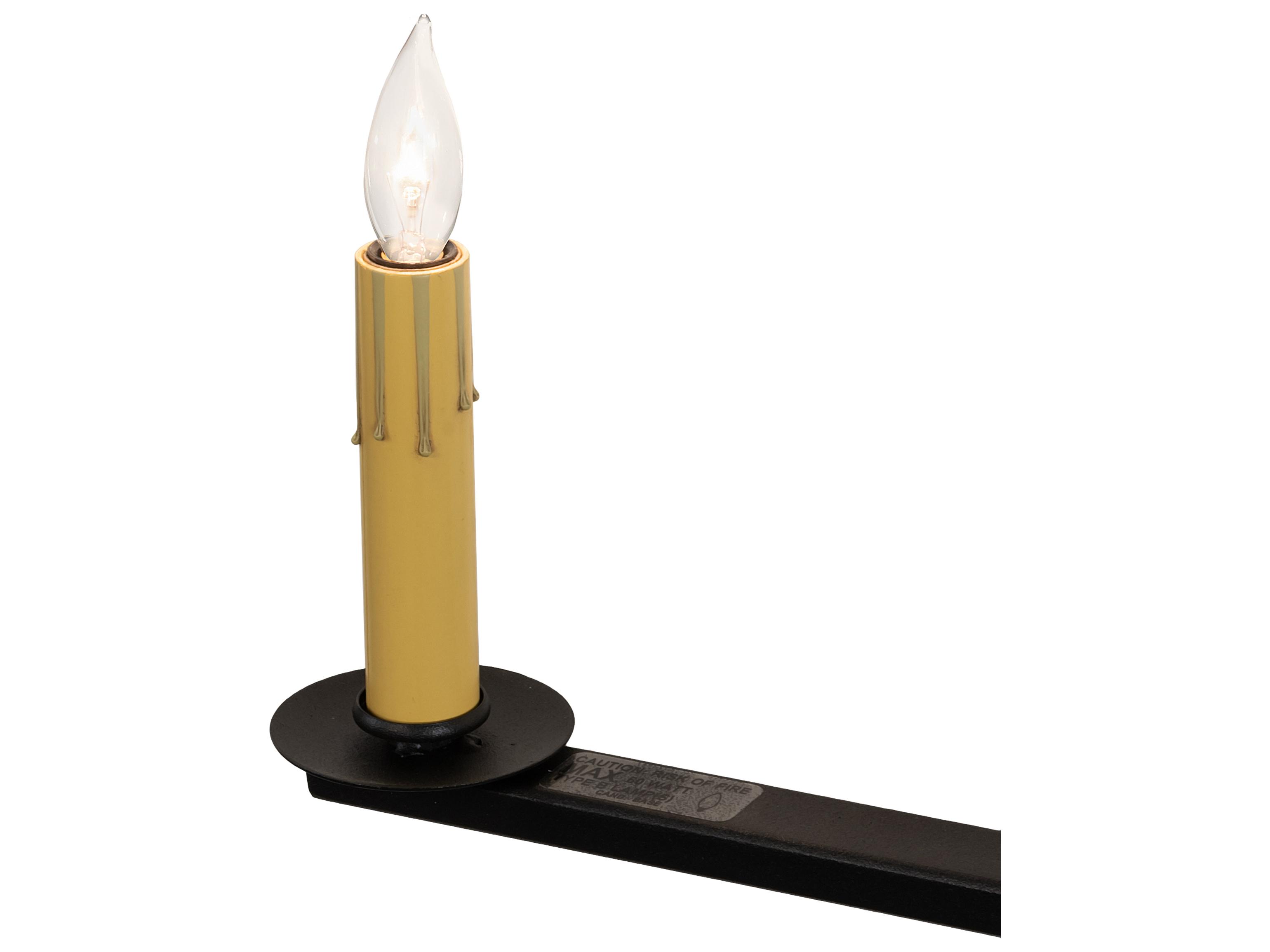 Meyda Rochefort 2-Light Black Ivory White Wall Sconce