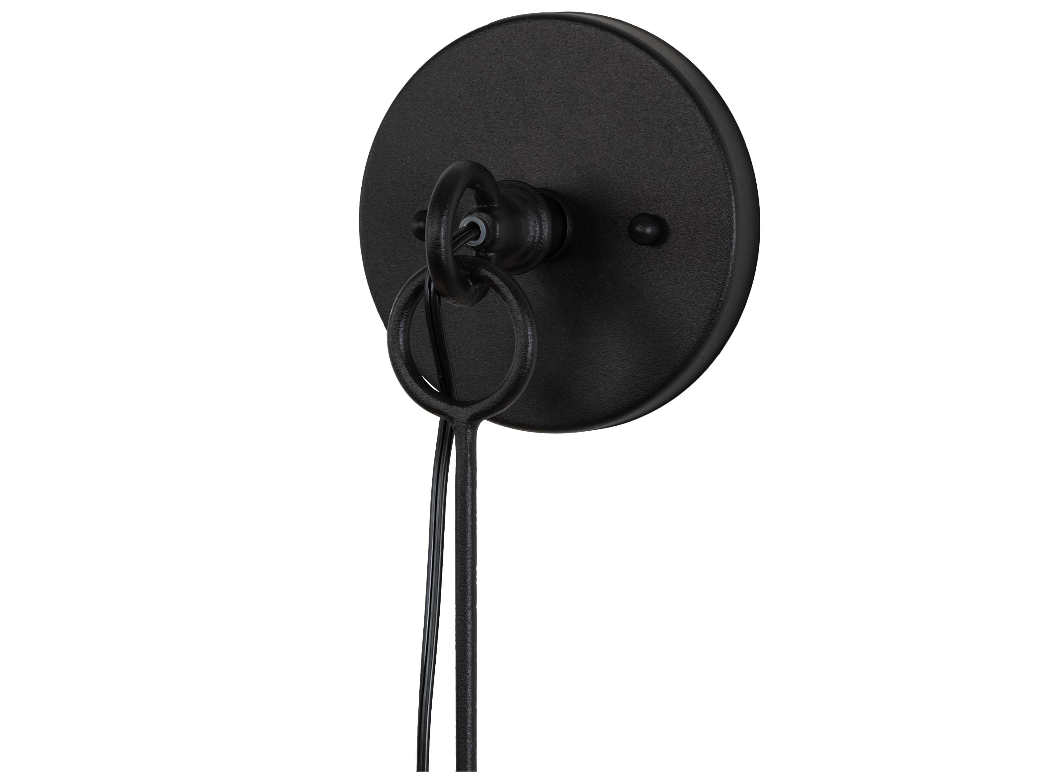 Meyda Rochefort 2-Light Black Ivory White Wall Sconce