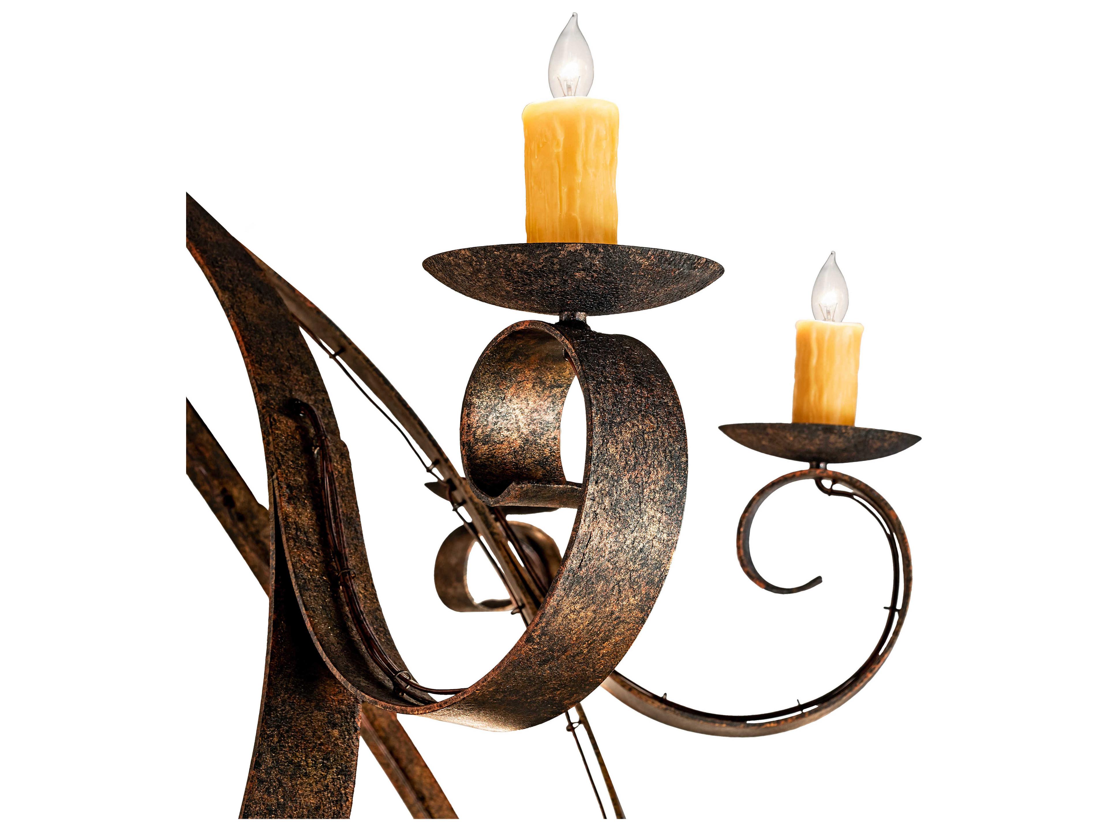 Meyda Caliope 25-Light Rococco Brown LED Candelabra Chandelier