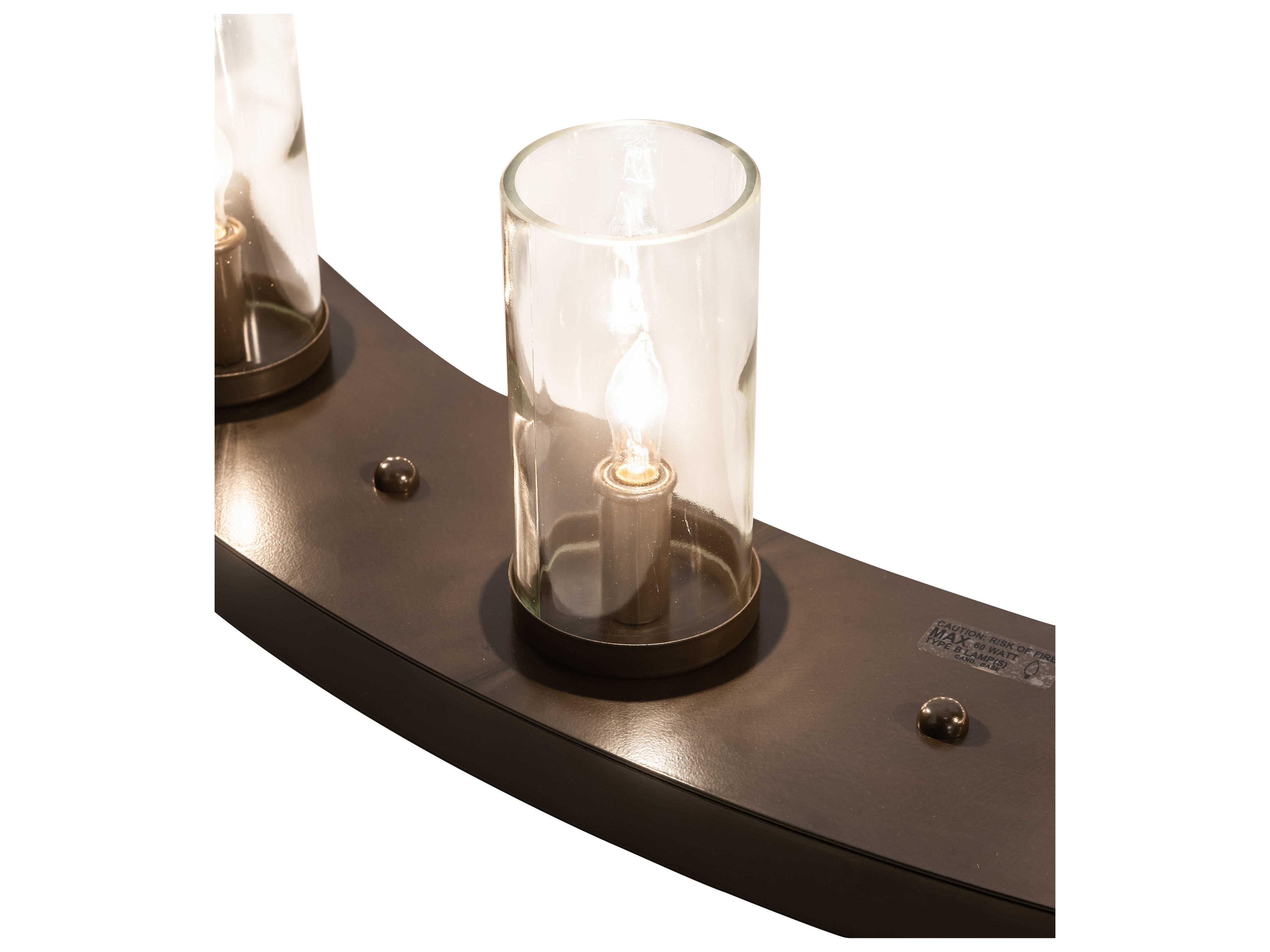 Meyda Loxley 20-Light Timeless Bronze Clear Glass Cylinder Round Chandelier