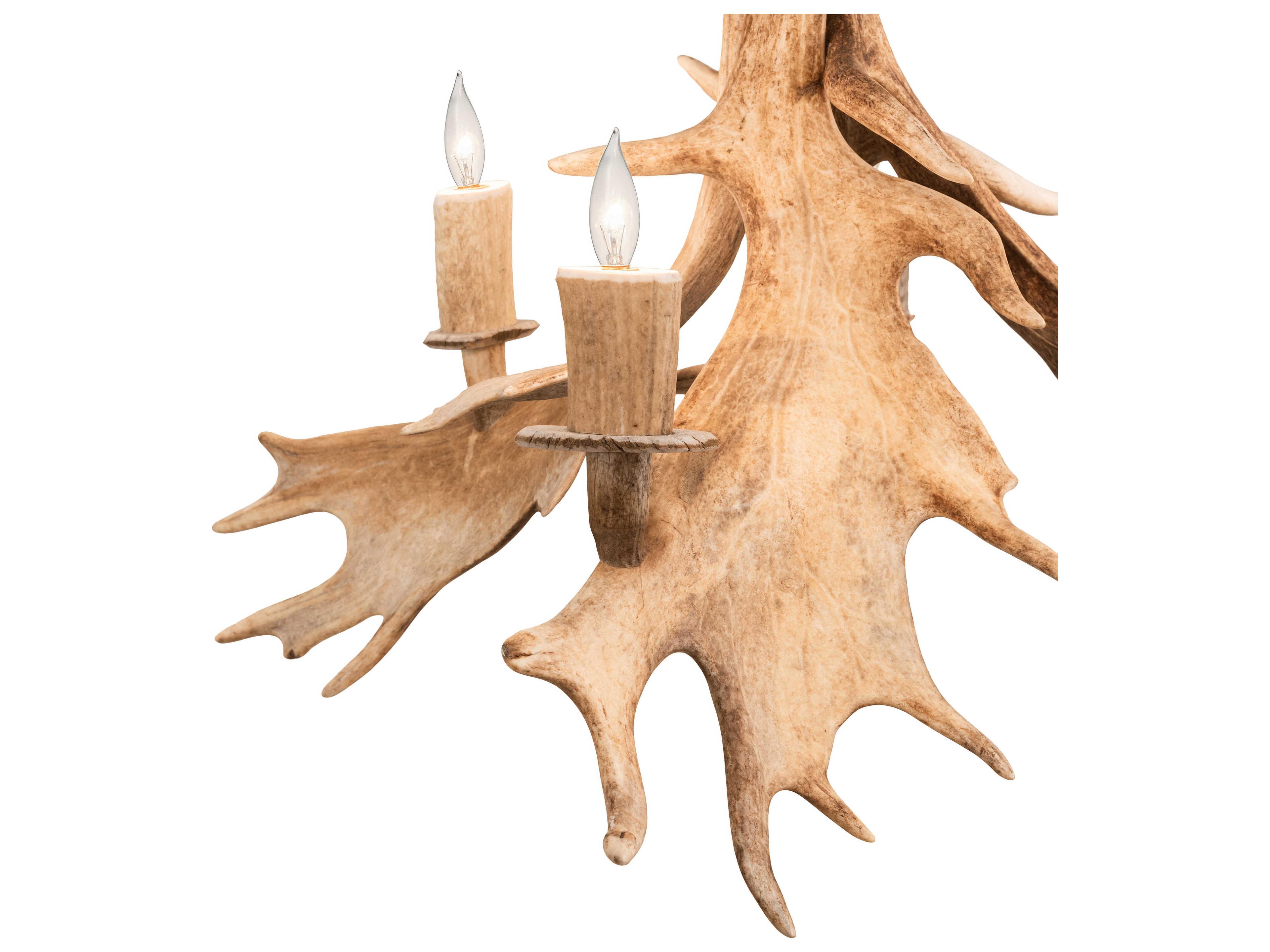 Meyda Antlers 4-Light Off White Candelabra Chandelier