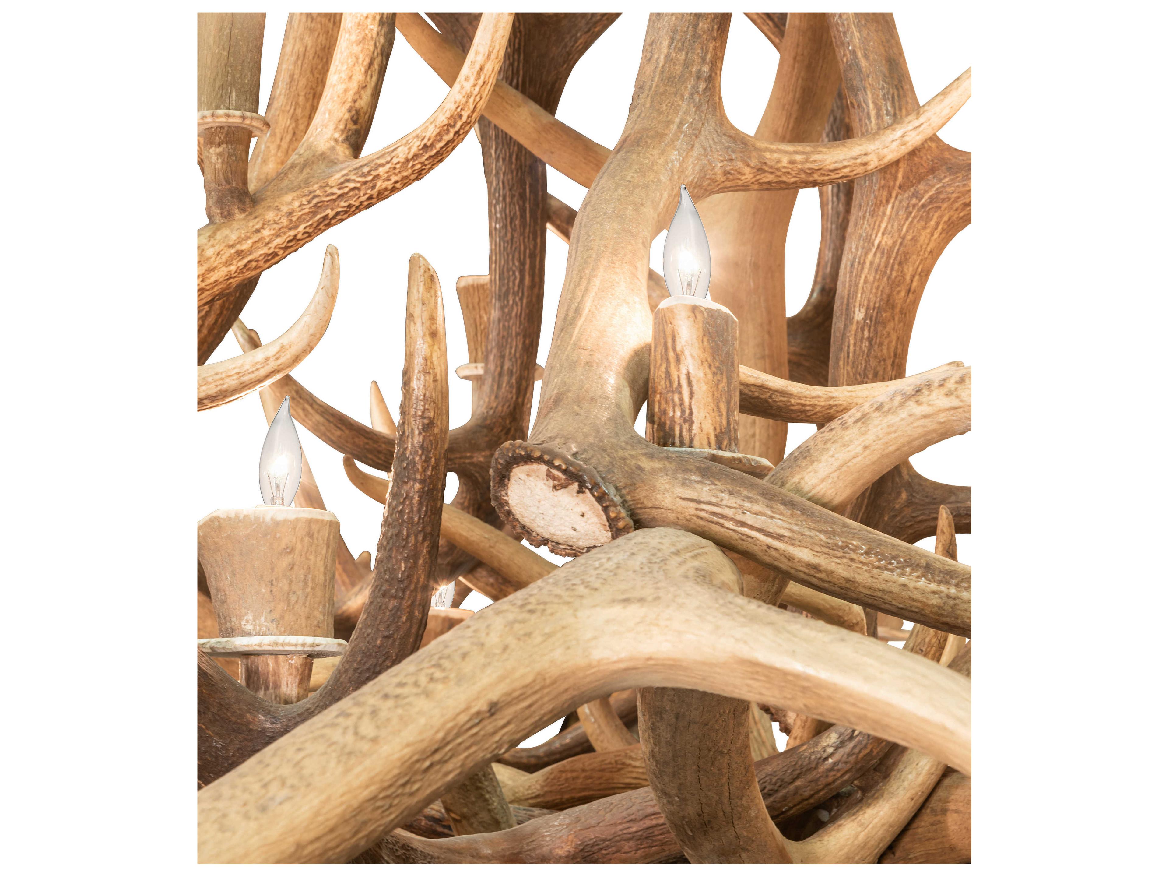 Meyda Antlers 20-Light Off White Candelabra Chandelier
