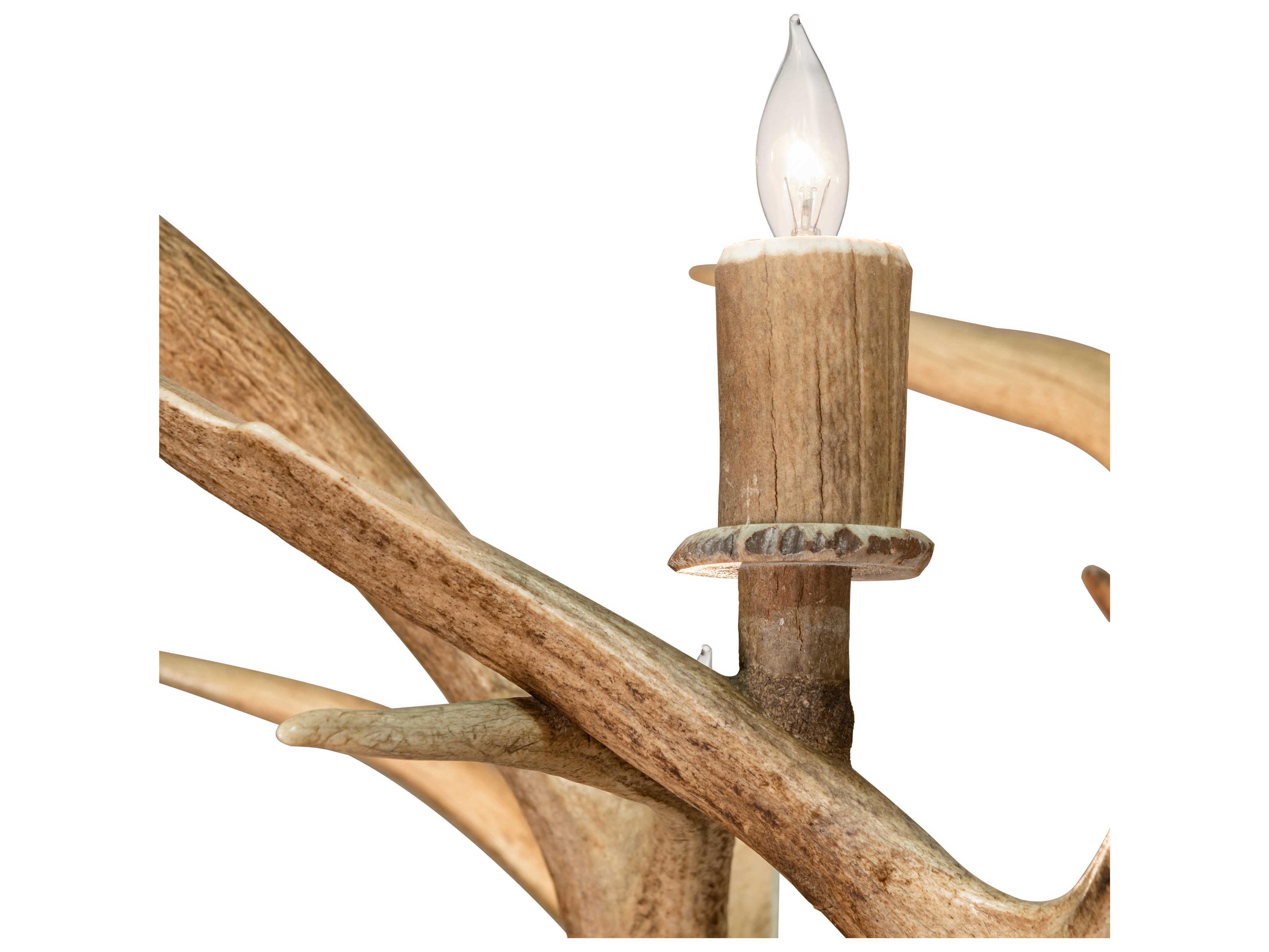 Meyda Antlers 20-Light Off White Candelabra Chandelier