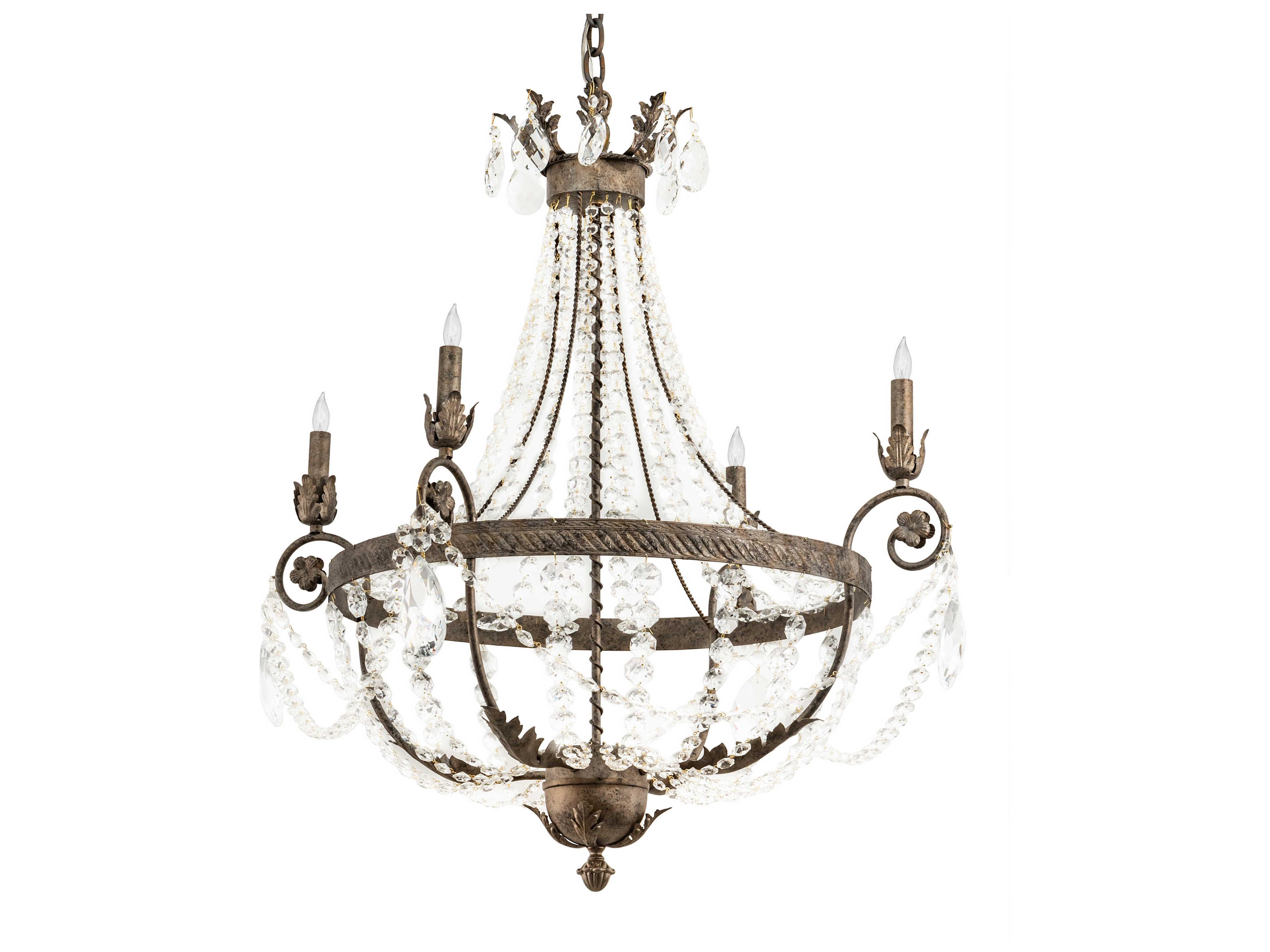 Meyda Antonia 4-Light Corinth Black Crystal Candelabra Chandelier