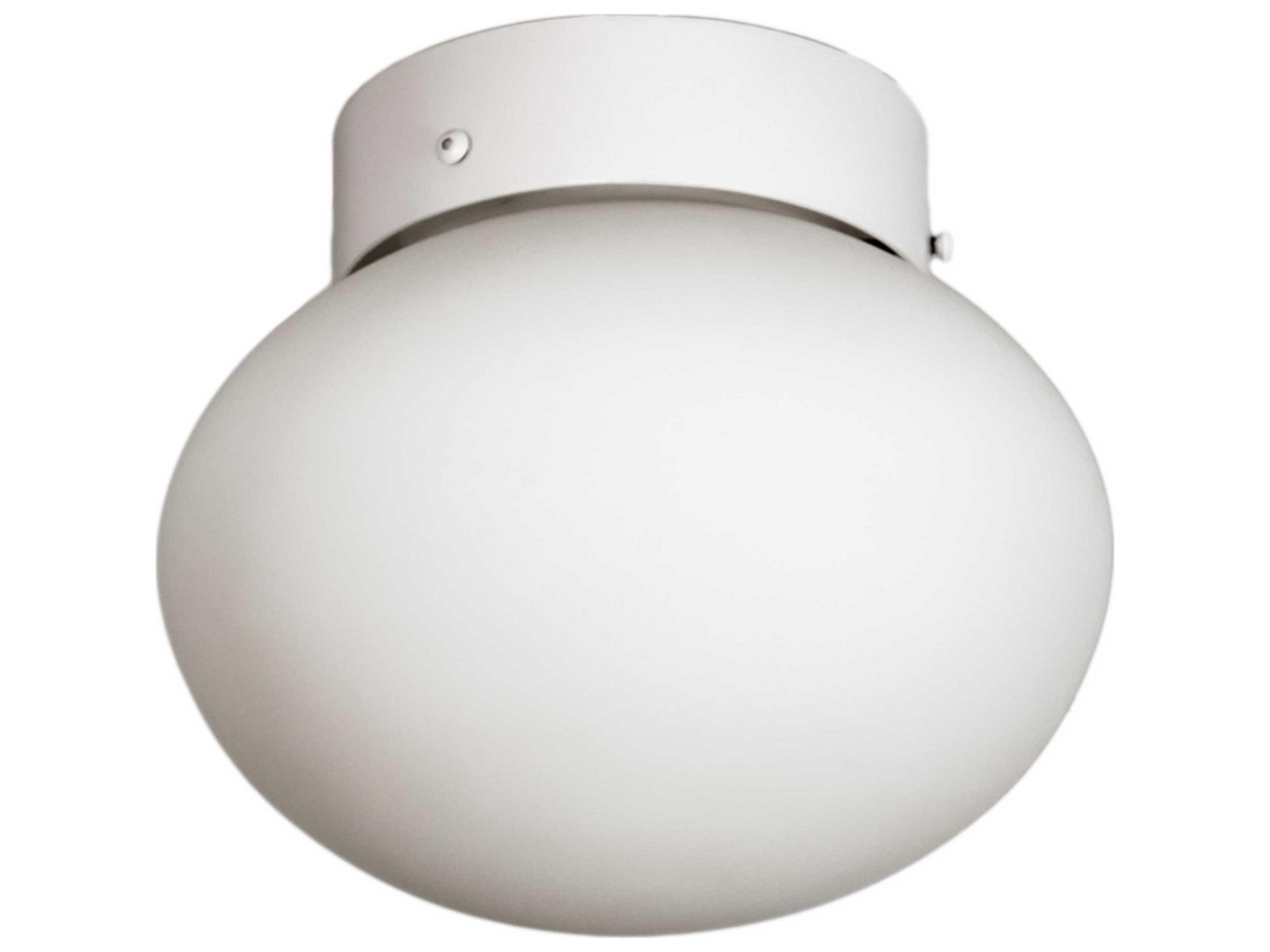 Meyda Revival Schoolhouse 1-Light White Frost Glass Globe Flush Mount