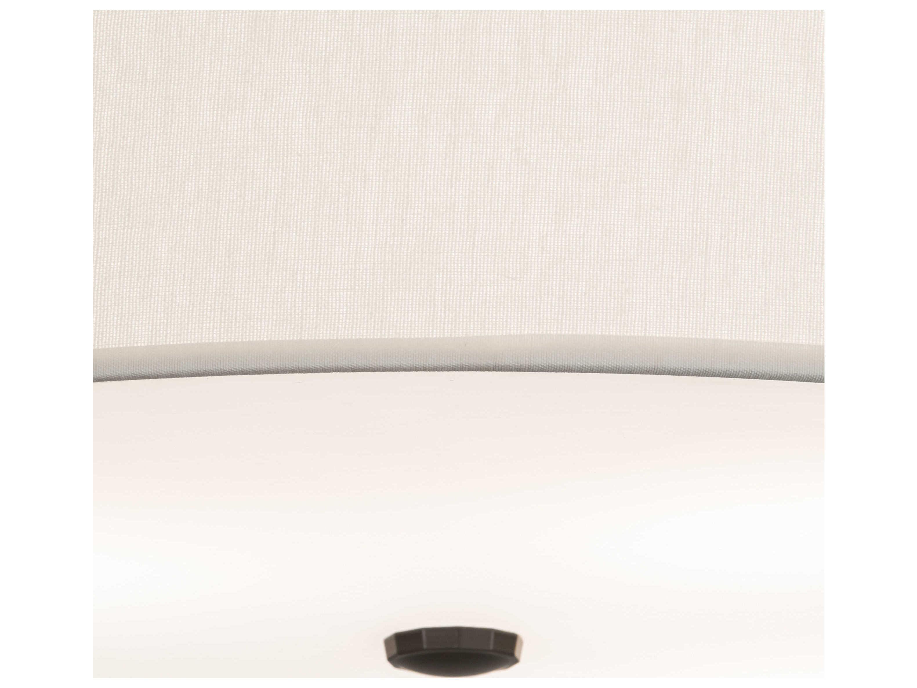 Meyda Cilindro 4-Light Timeless Bronze Off White Drum Flush Mount