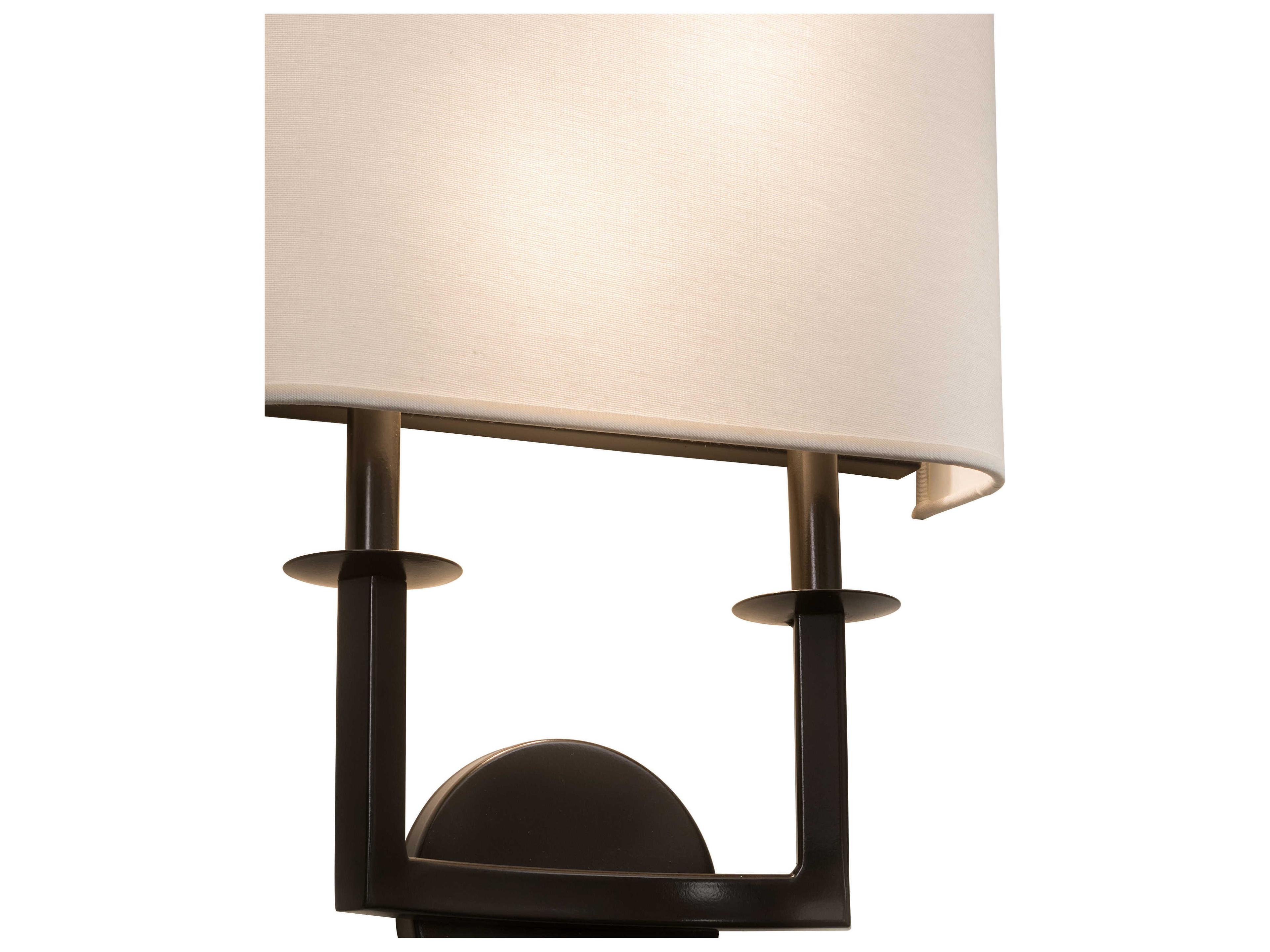 Meyda Lys 2-Light Timeless Bronze Off White Wall Sconce