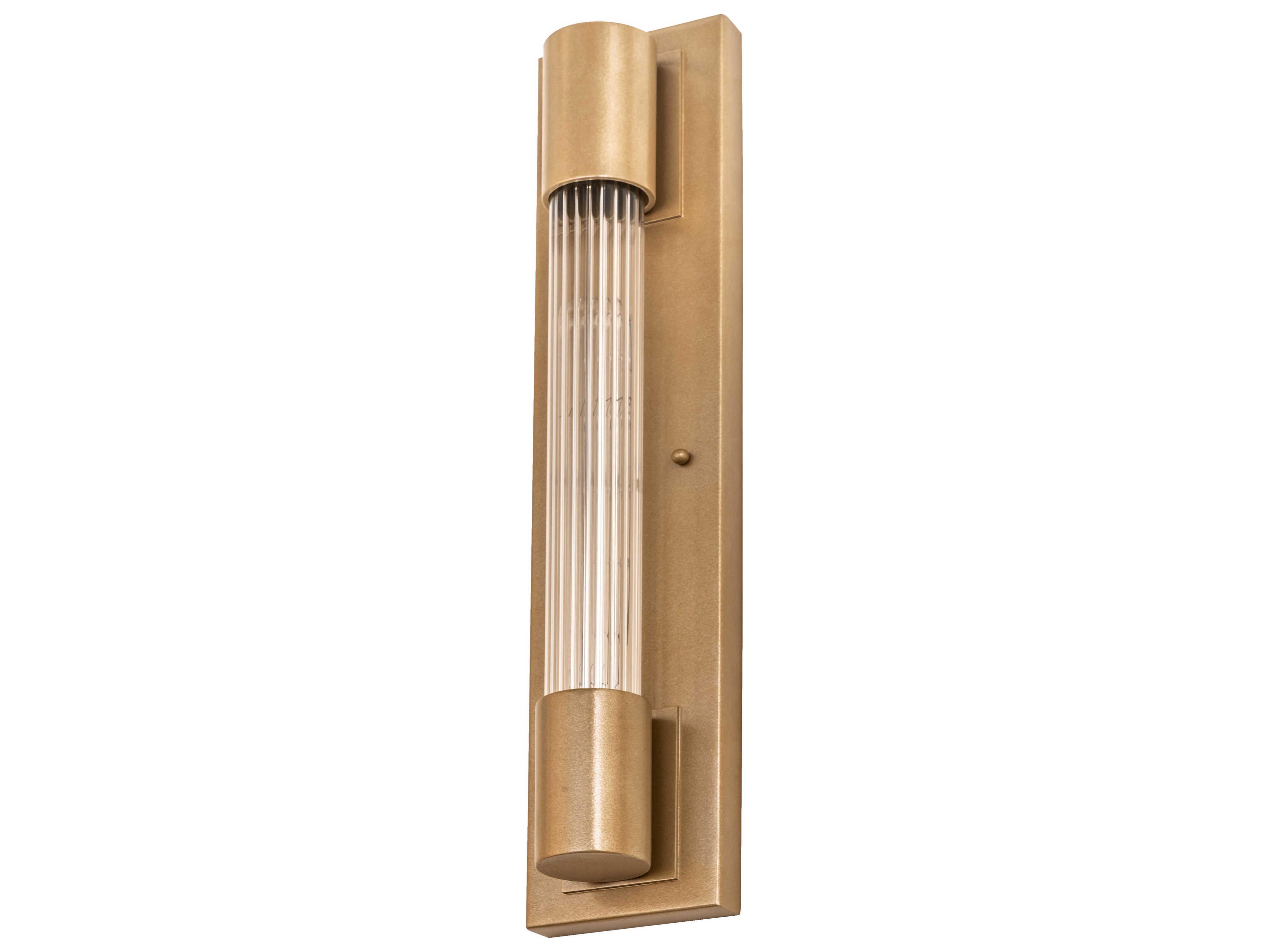 Meyda Cilindro 1-Light Beige Gold Glass LED Wall Sconce