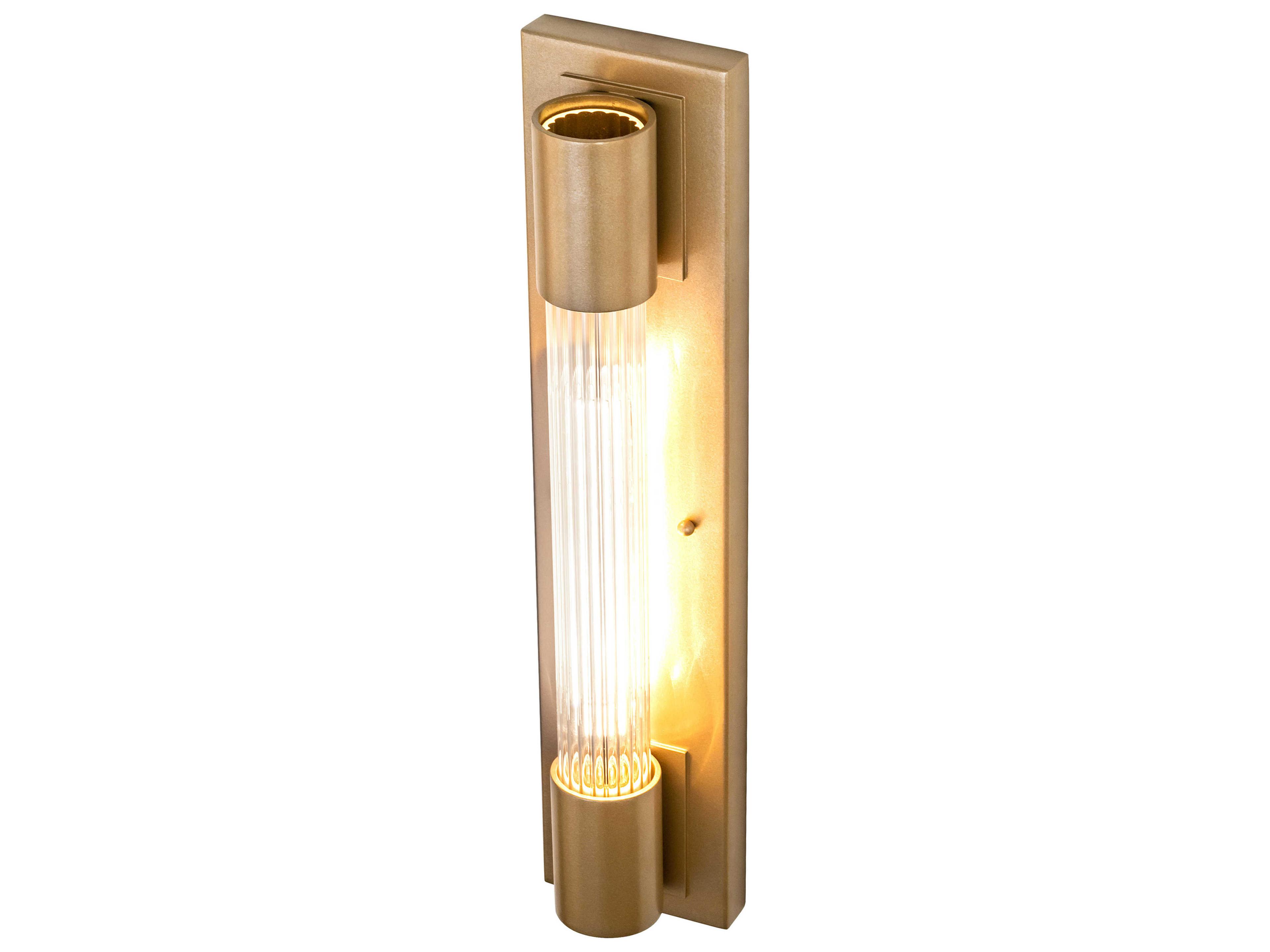 Meyda Cilindro 1-Light Beige Gold Glass LED Wall Sconce