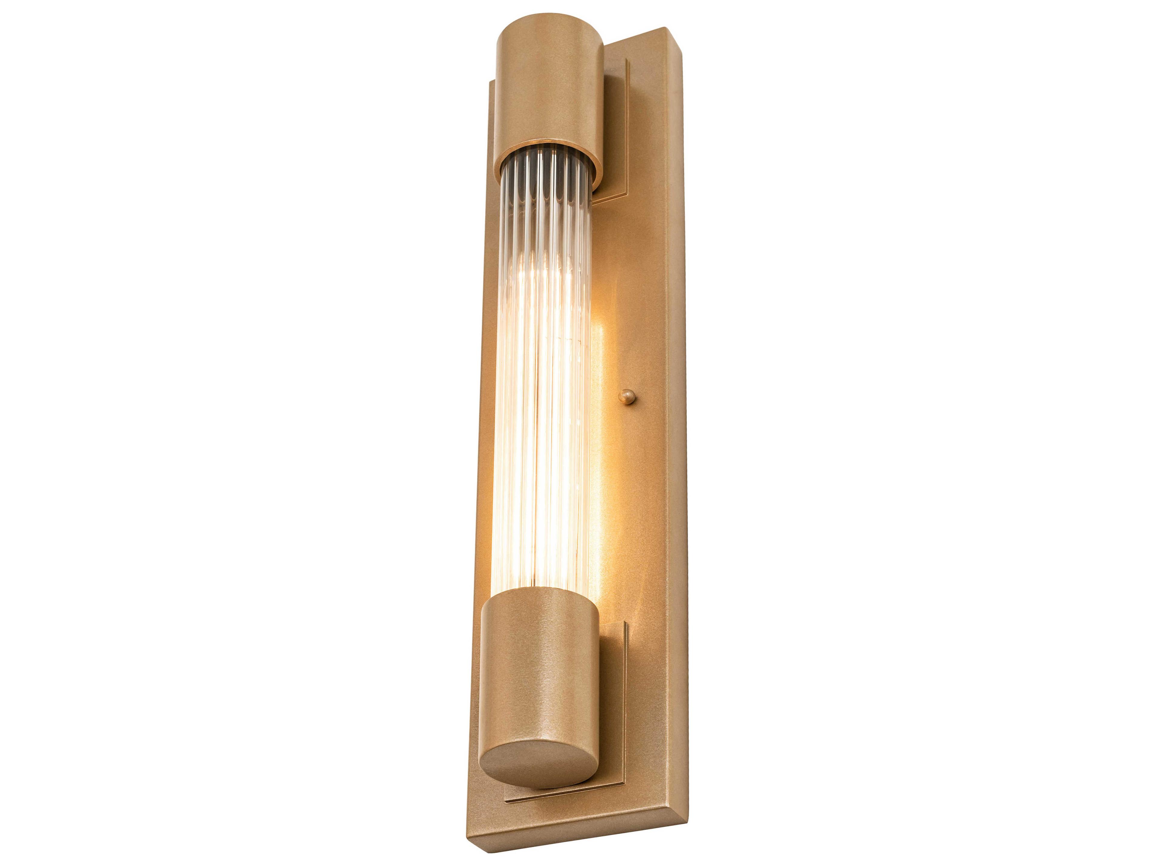 Meyda Cilindro 1-Light Beige Gold Glass LED Wall Sconce
