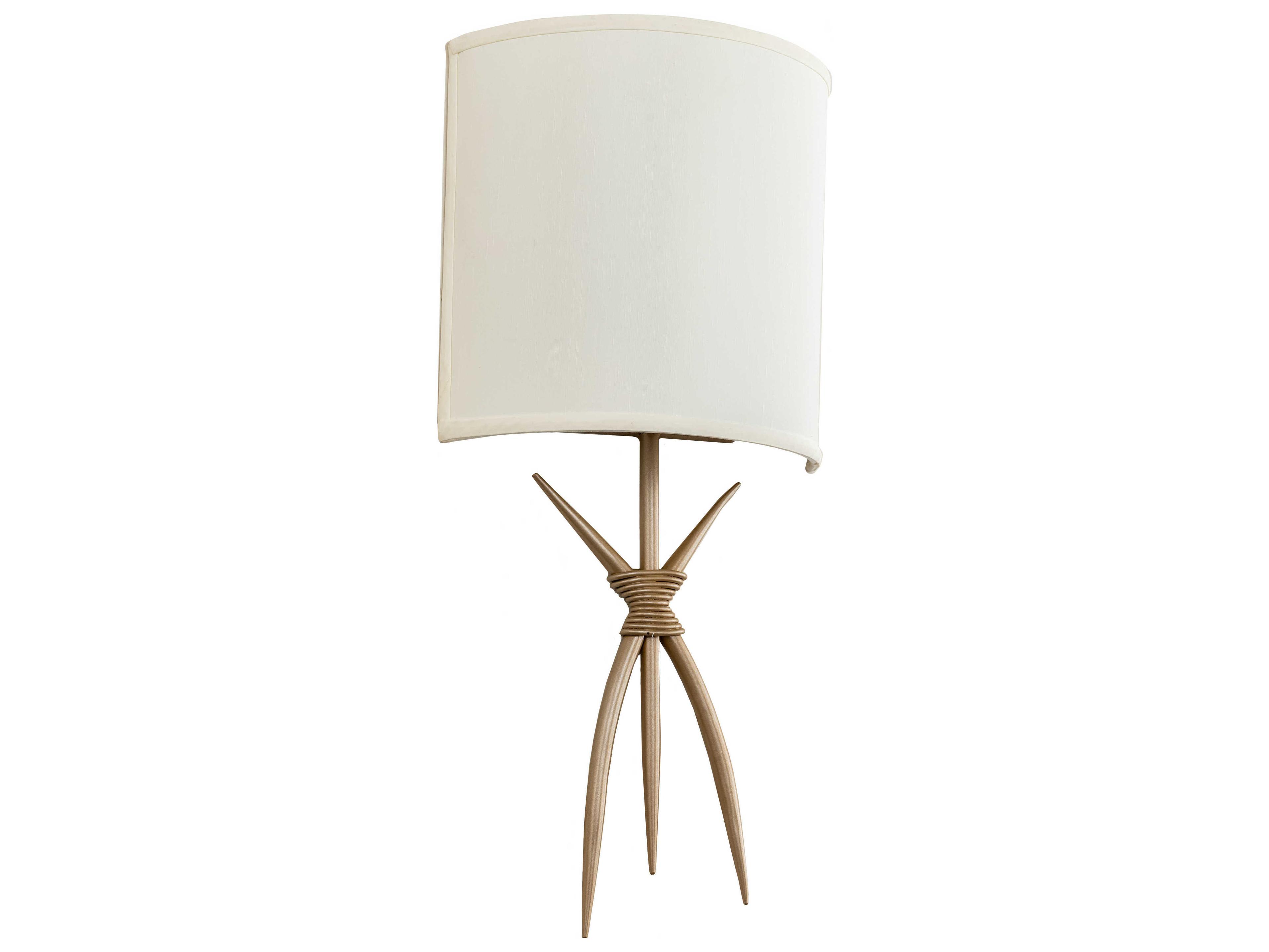 Meyda Sabre 1-Light Beige White Silver Off Wall Sconce