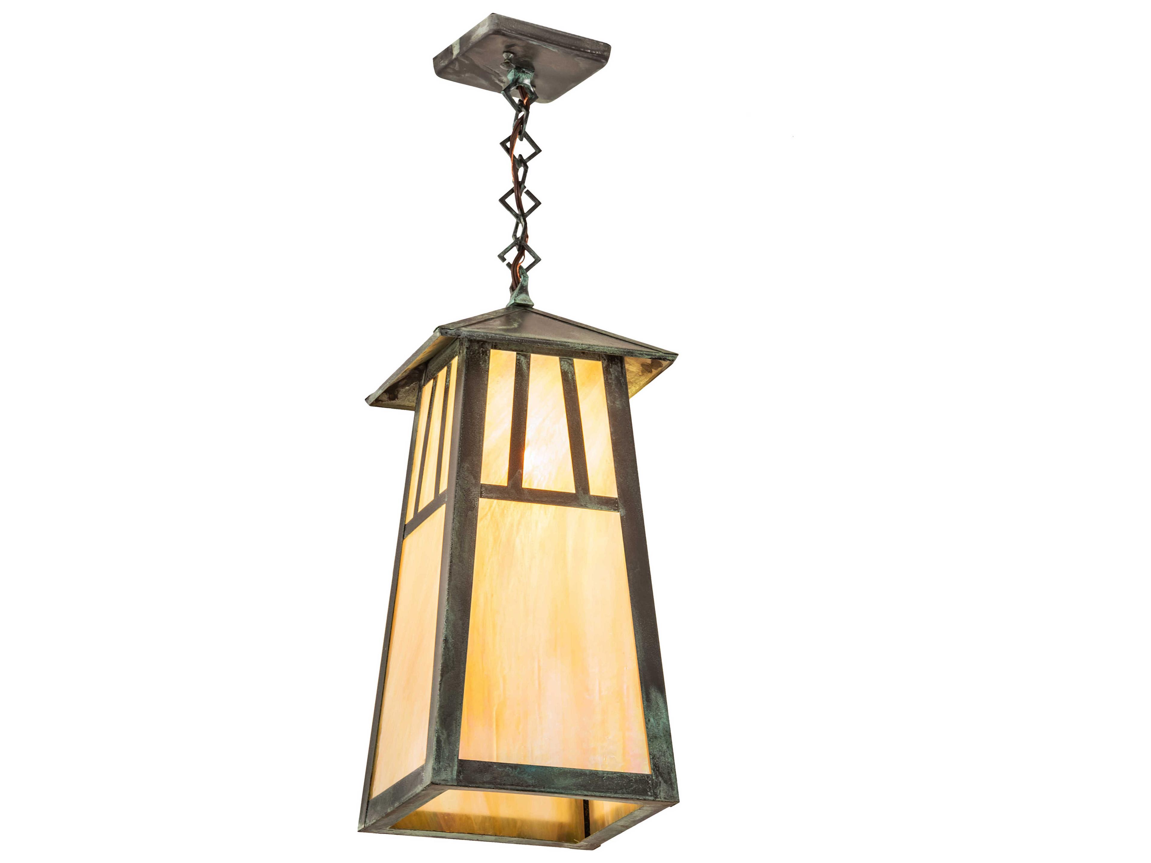 Meyda Stillwater Double Bar Mission 1 - Light Glass Outdoor Hanging Light