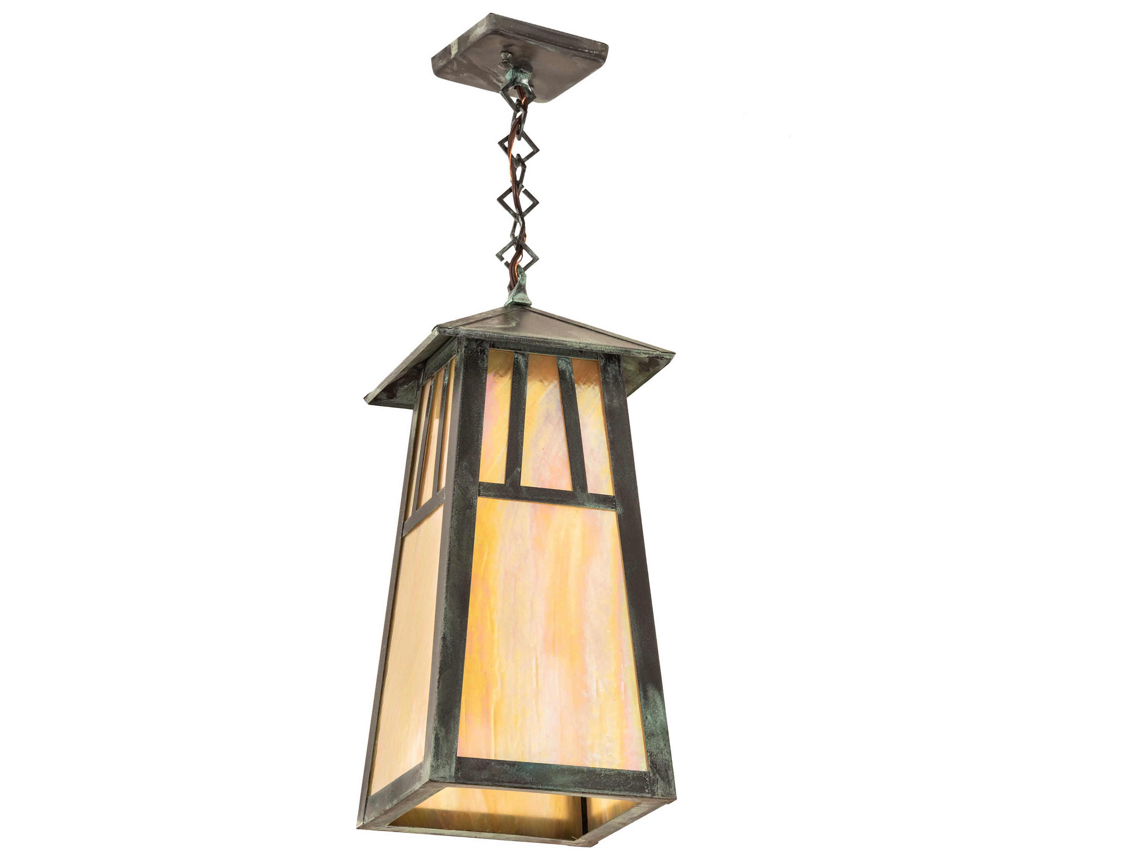 Meyda Stillwater Double Bar Mission 1 - Light Glass Outdoor Hanging Light