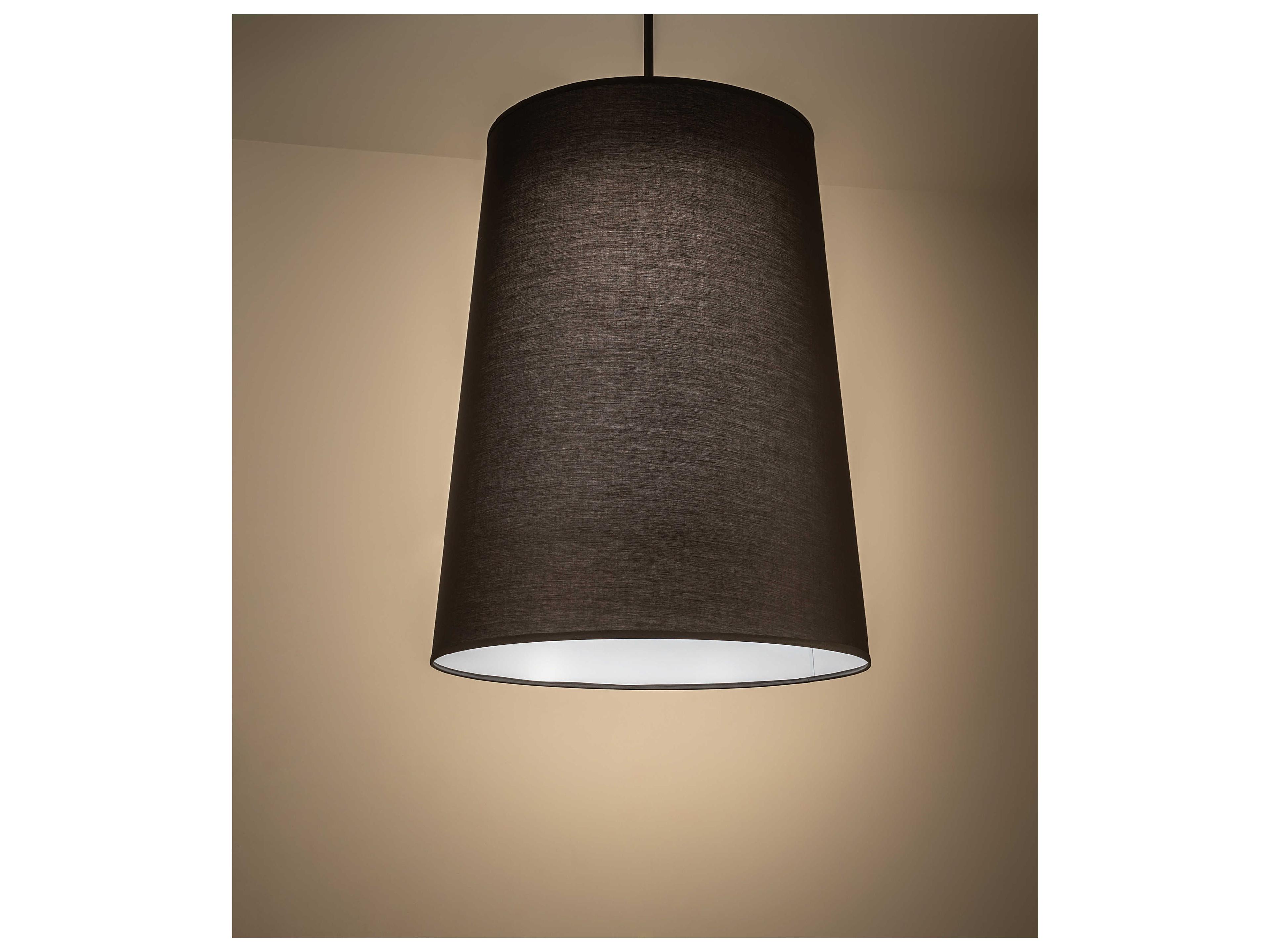 Meyda Cilindro 1-Light Black White LED Empire Pendant